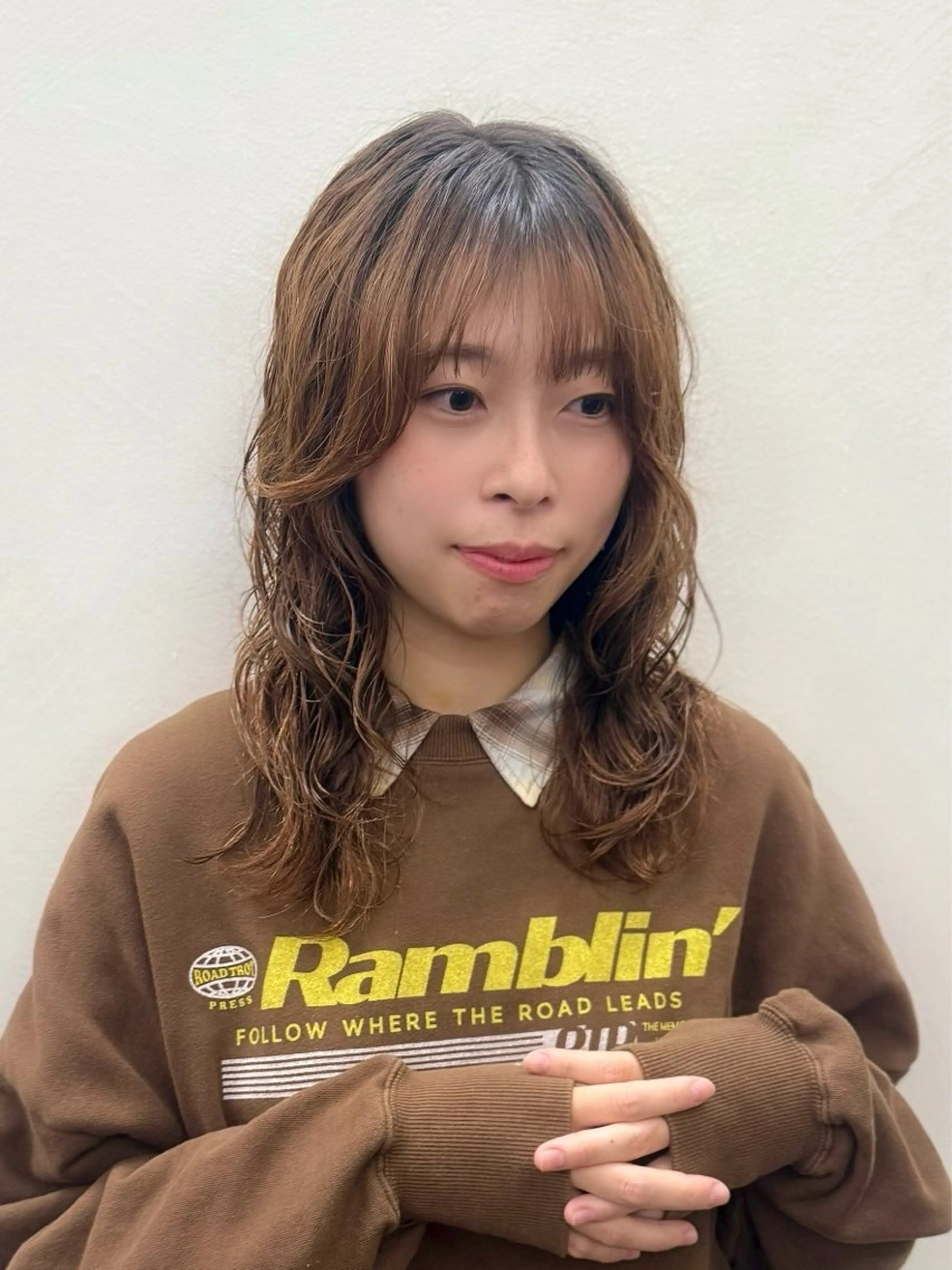 セミロング パーマ カット パーマ トリートメント 似合わせレイヤー/ ニュアンスパーマ高倉のヘアスタイル