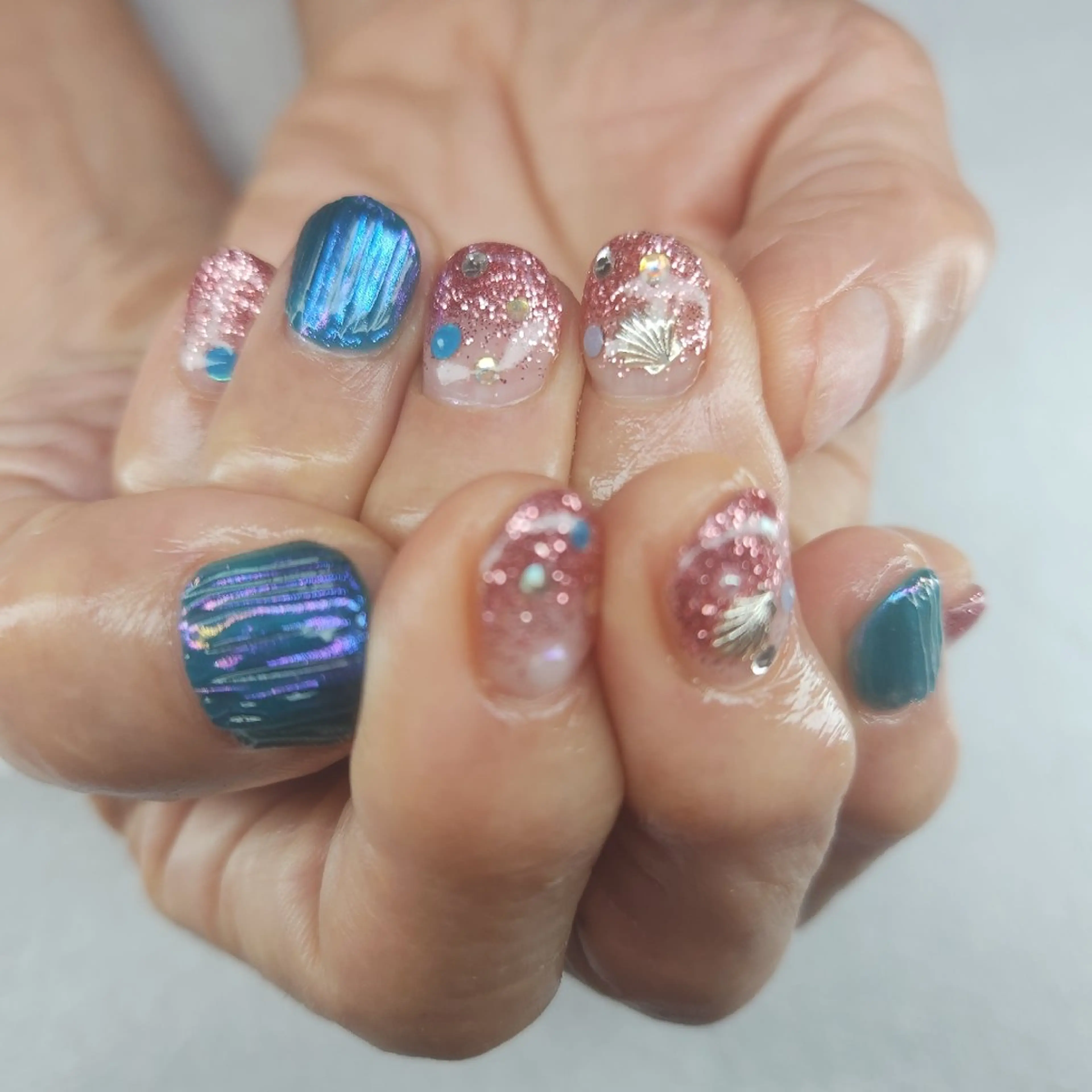 ネイル ショートネイル 夏ネイル Thetis nailsのネイルデザイン