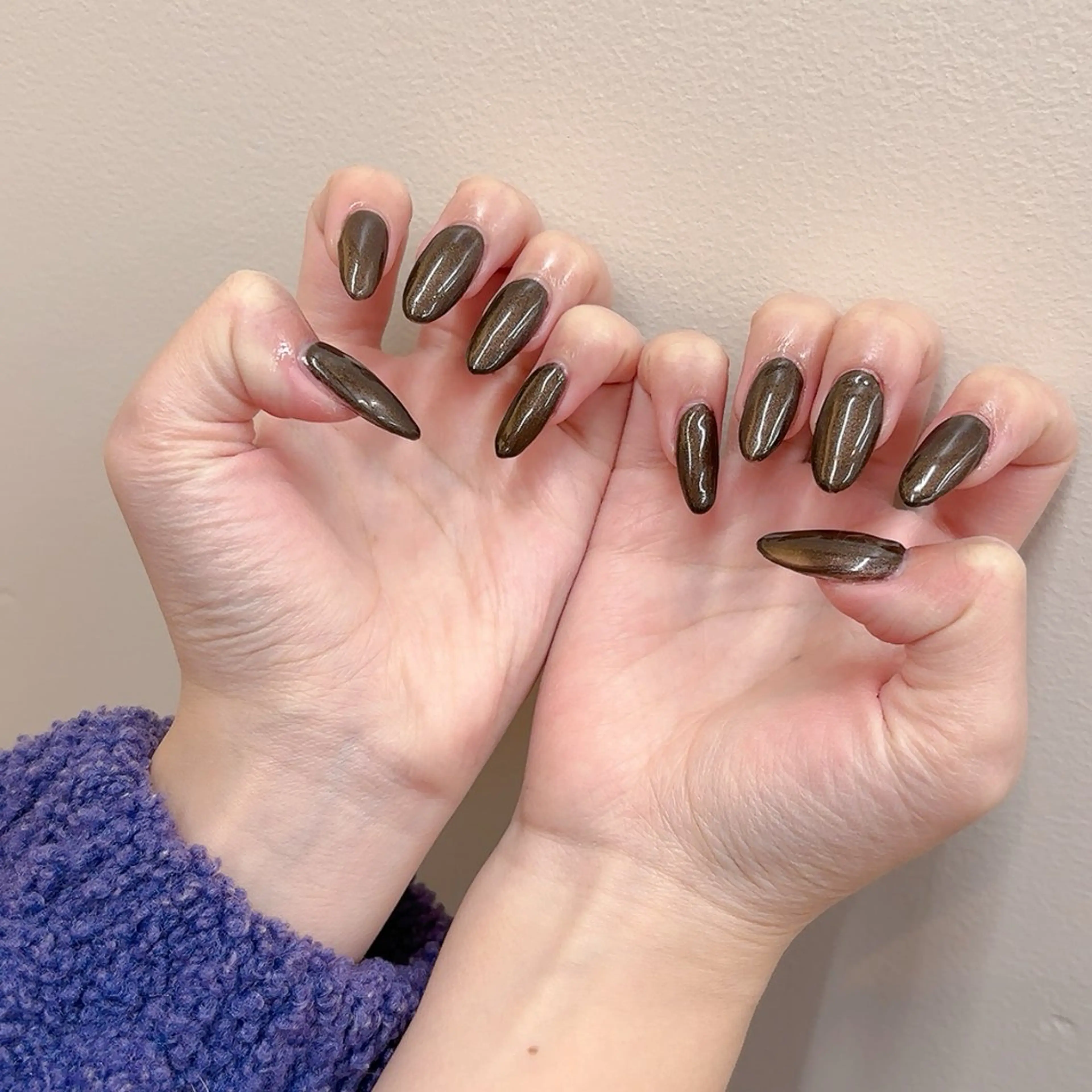 ネイル ブラウン yui TRIOSのネイルデザイン