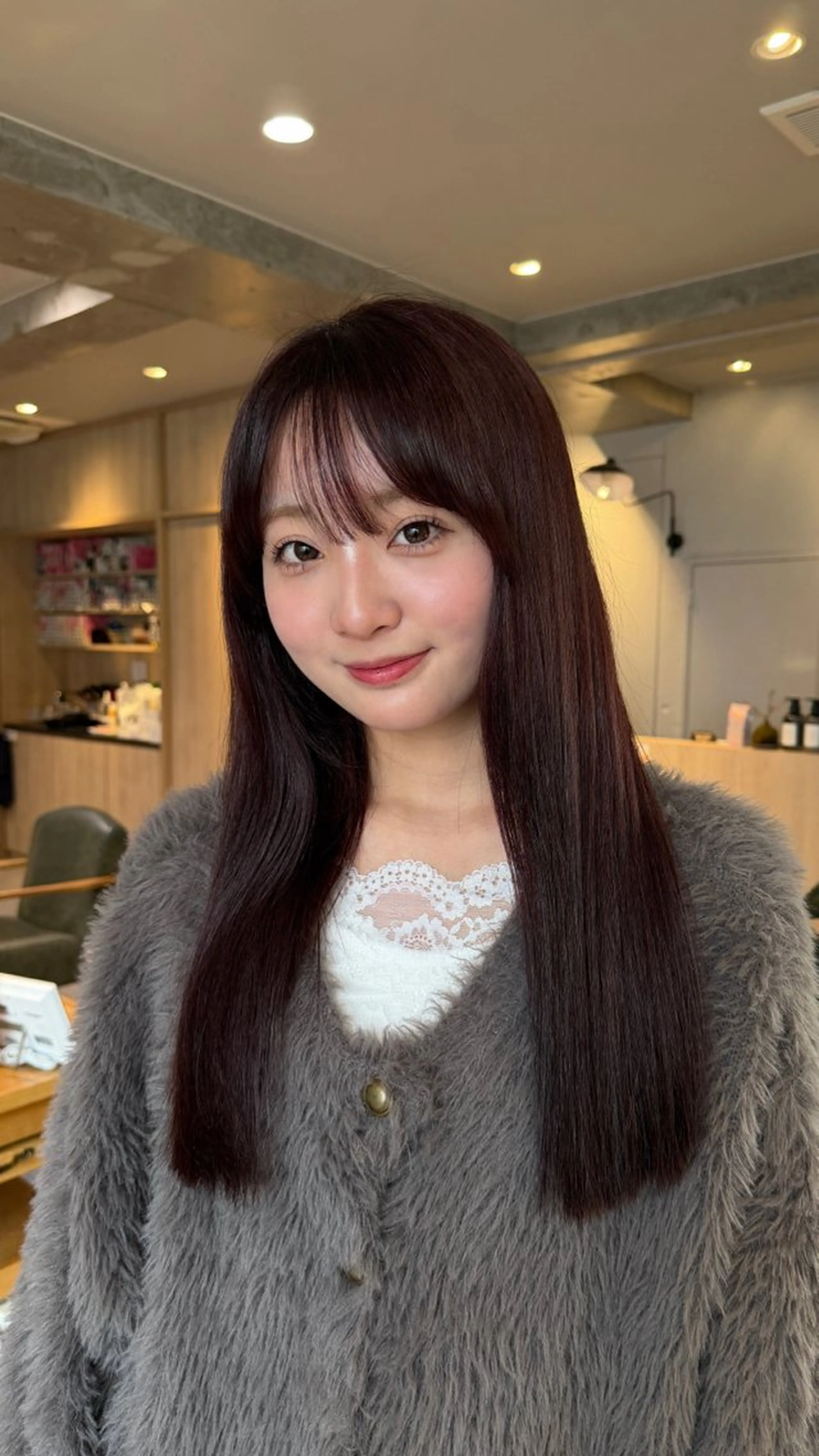 ロング カラー ヘアカラー トリートメント 韓国スタイル /一那のヘアスタイル