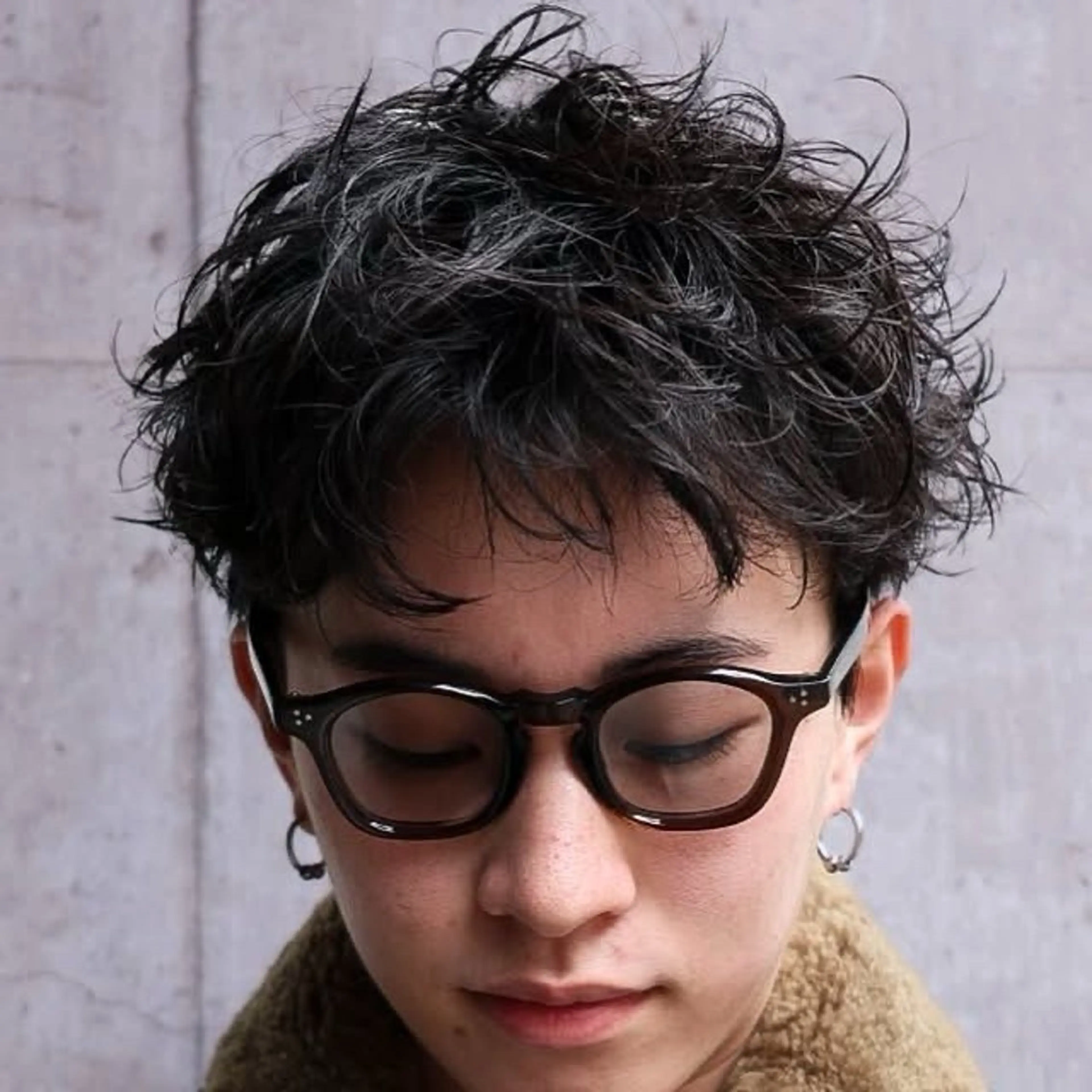 ショート パーマ メンズ カット パーマ Kaz. メンズ平尾・高宮のヘアスタイル