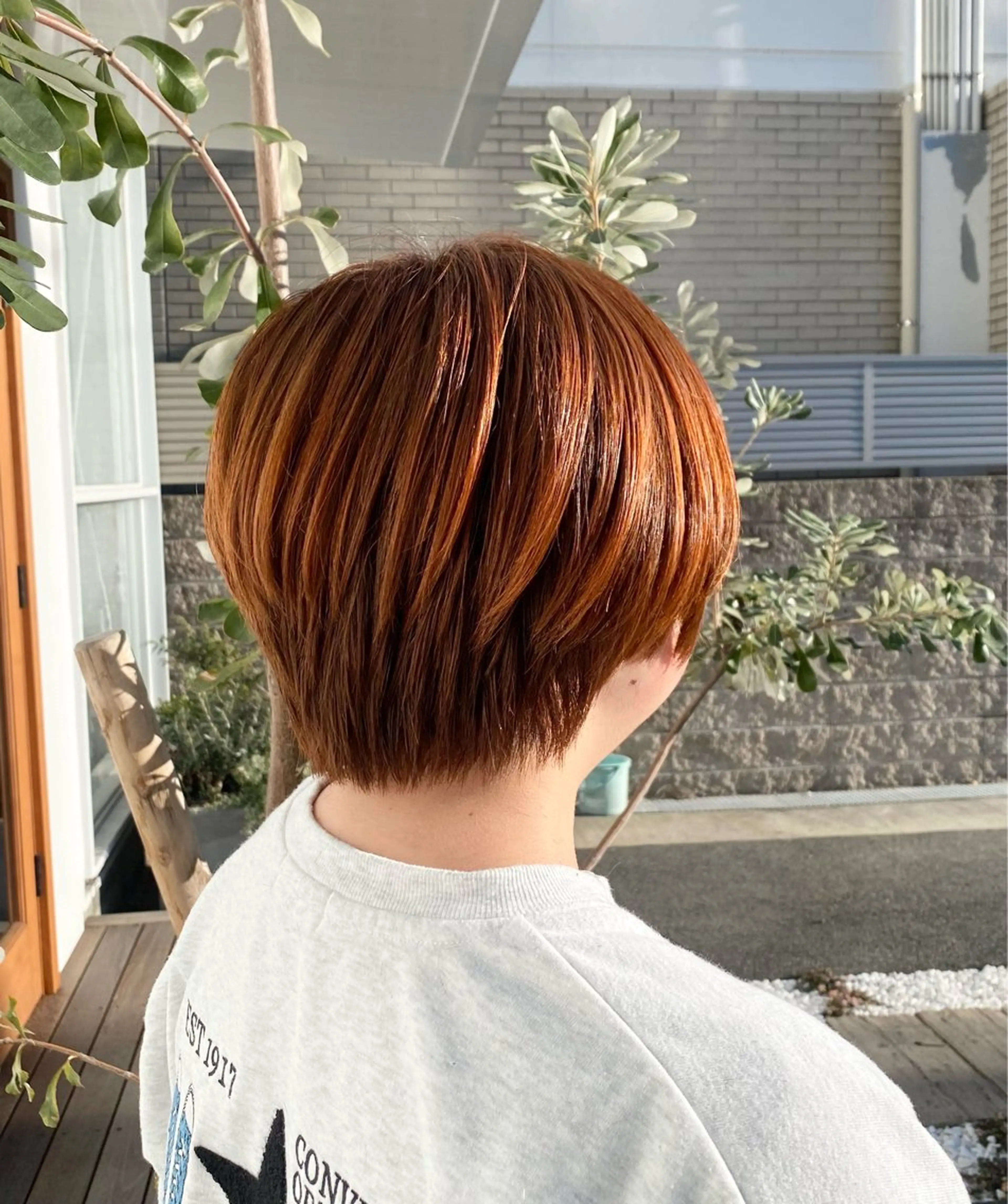 ショート カラー オレンジ カット ヘアカラー トリートメント doc. 和田のヘアスタイル