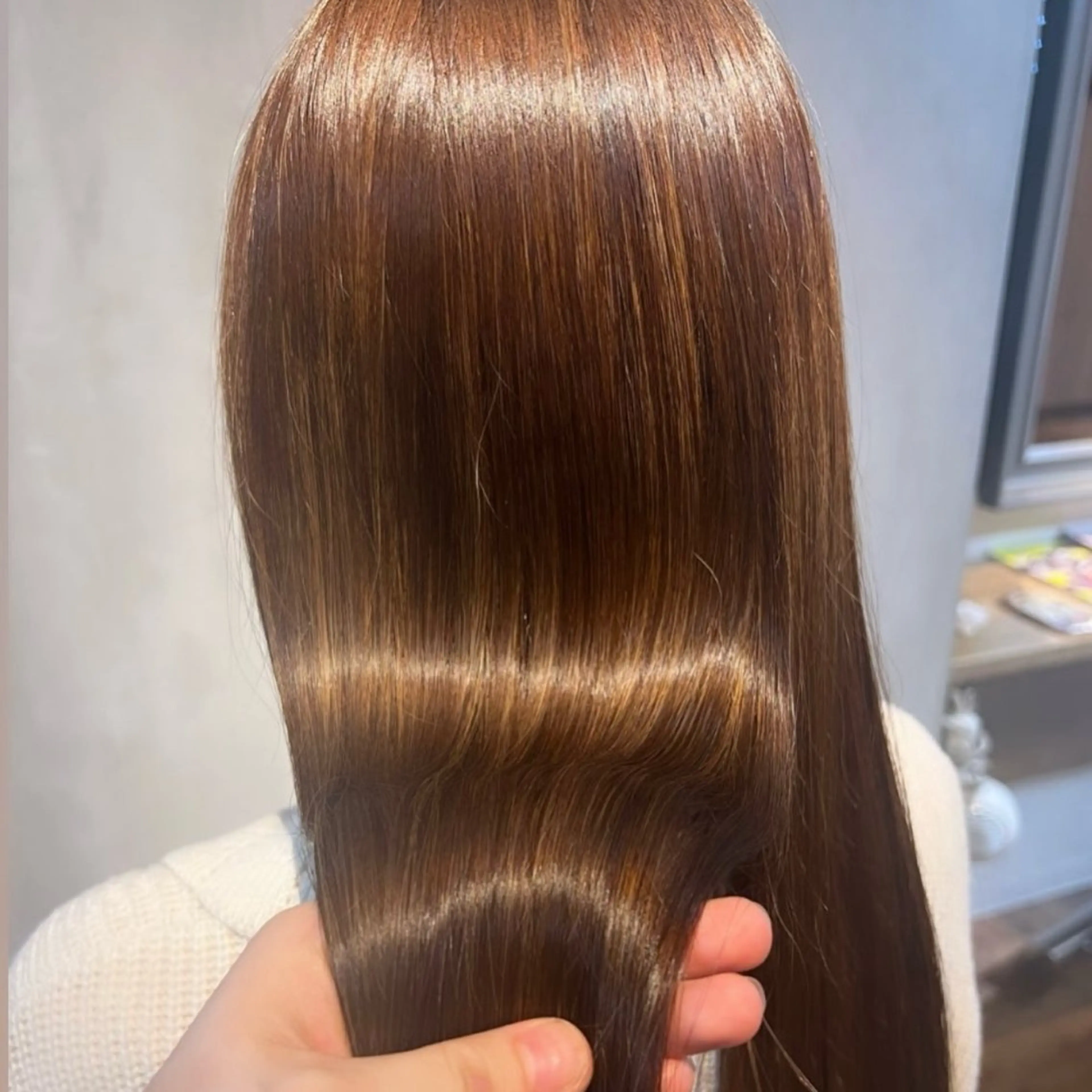 ロング 伸ばしかけ カット ヘアカラー 縮毛矯正 トリートメント エテルネ 大宮‎🤍 Yuuri‎🤍のヘアスタイル