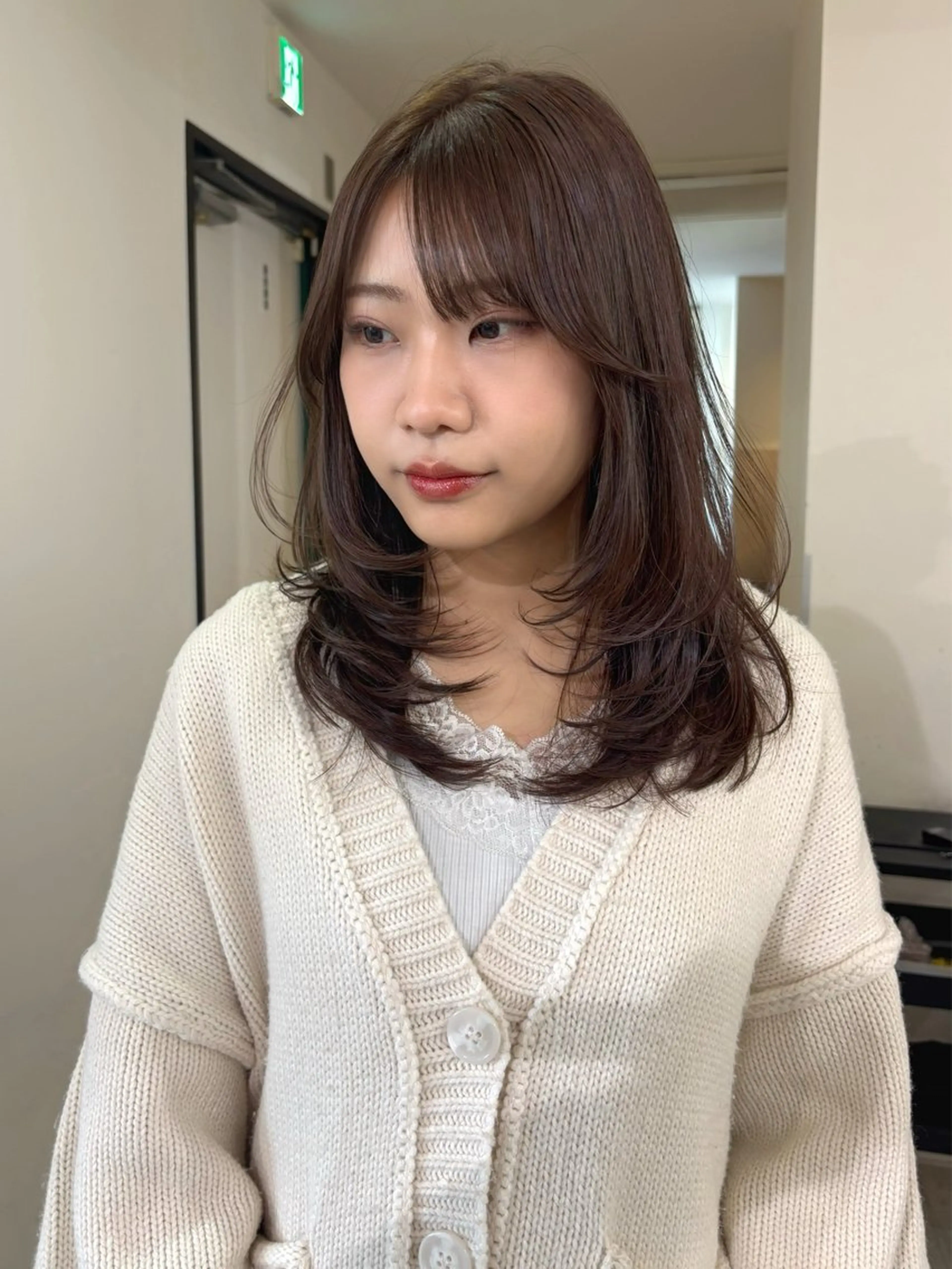 ロング カラー ベージュカラー 透明感カラー mizuki/ピンク ベージュ.レイヤーのヘアスタイル