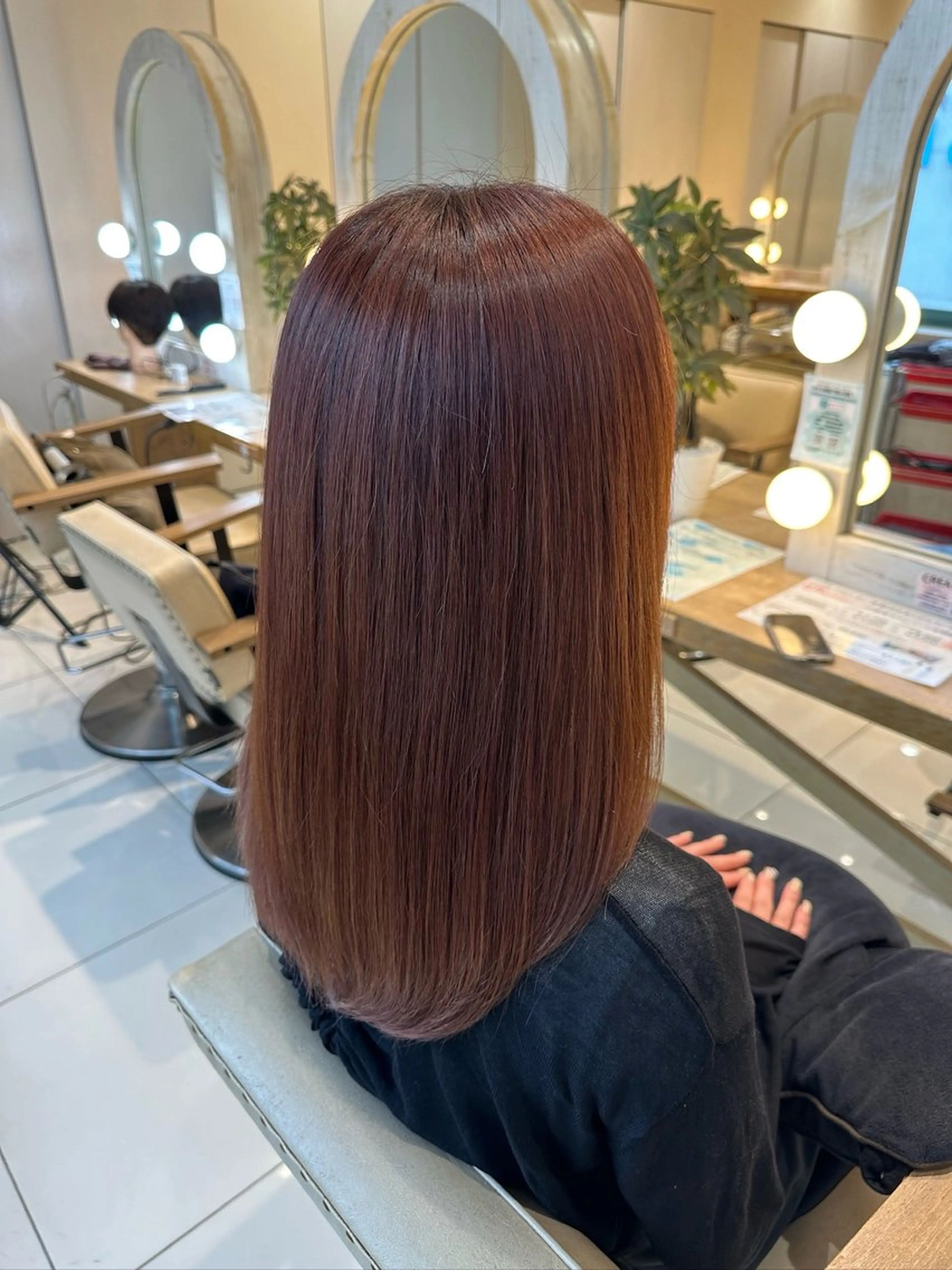 ミディアム 髪質改善 縮毛矯正 トリートメント 酸性ストレート 酸熱トリートメント 縮毛矯正 本厚木｜縮毛矯正/ 髪質改善/専門サロンのヘアスタイル