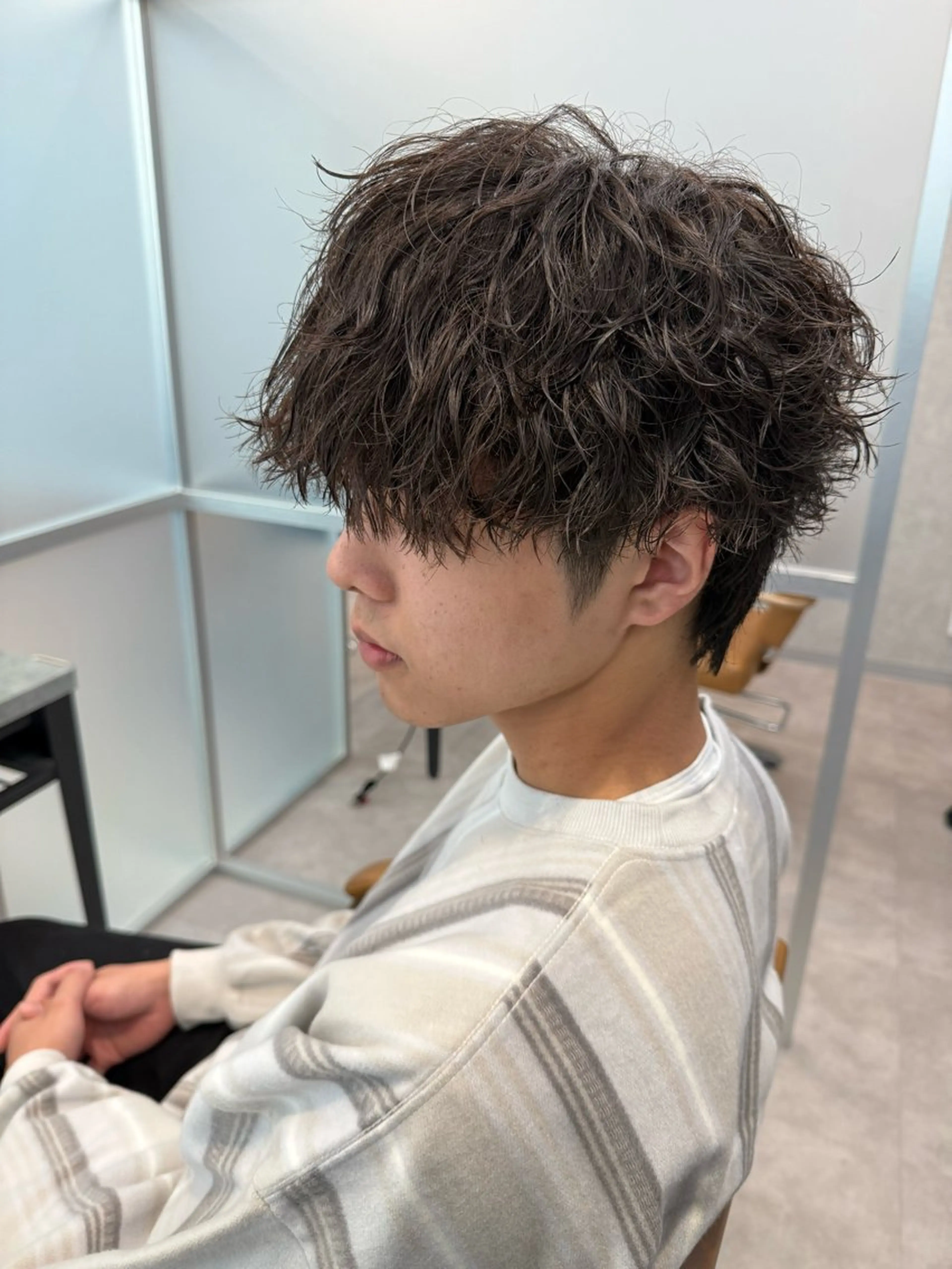 ミディアム パーマ メンズ カット パーマ メンズパーマ職人/ 天神/tatsukiのヘアスタイル