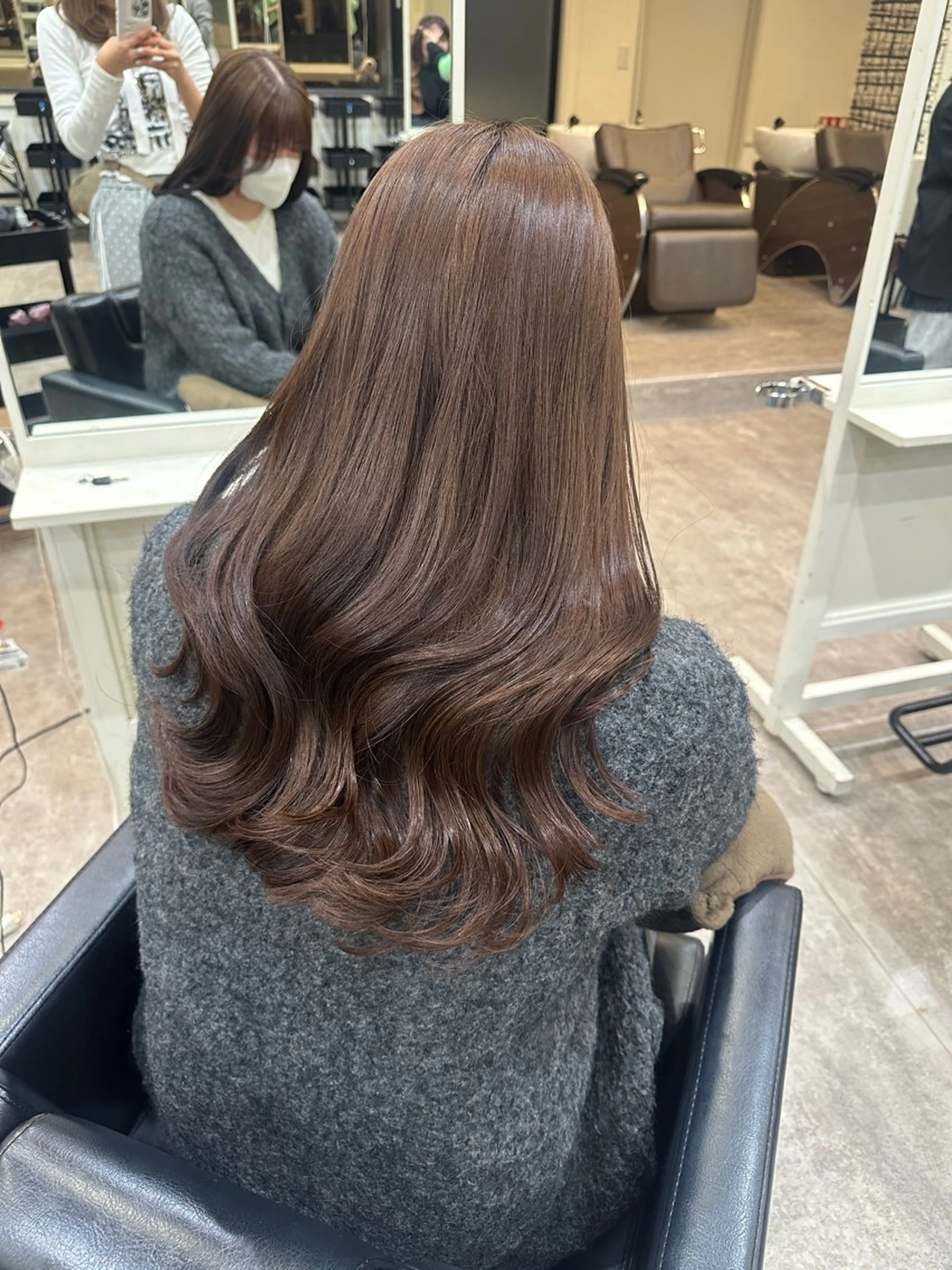 ロング カラー カット ヘアカラー トリートメント 暖色系/ブリーチ/ 豊橋/ノア𝜗𝜚のヘアスタイル