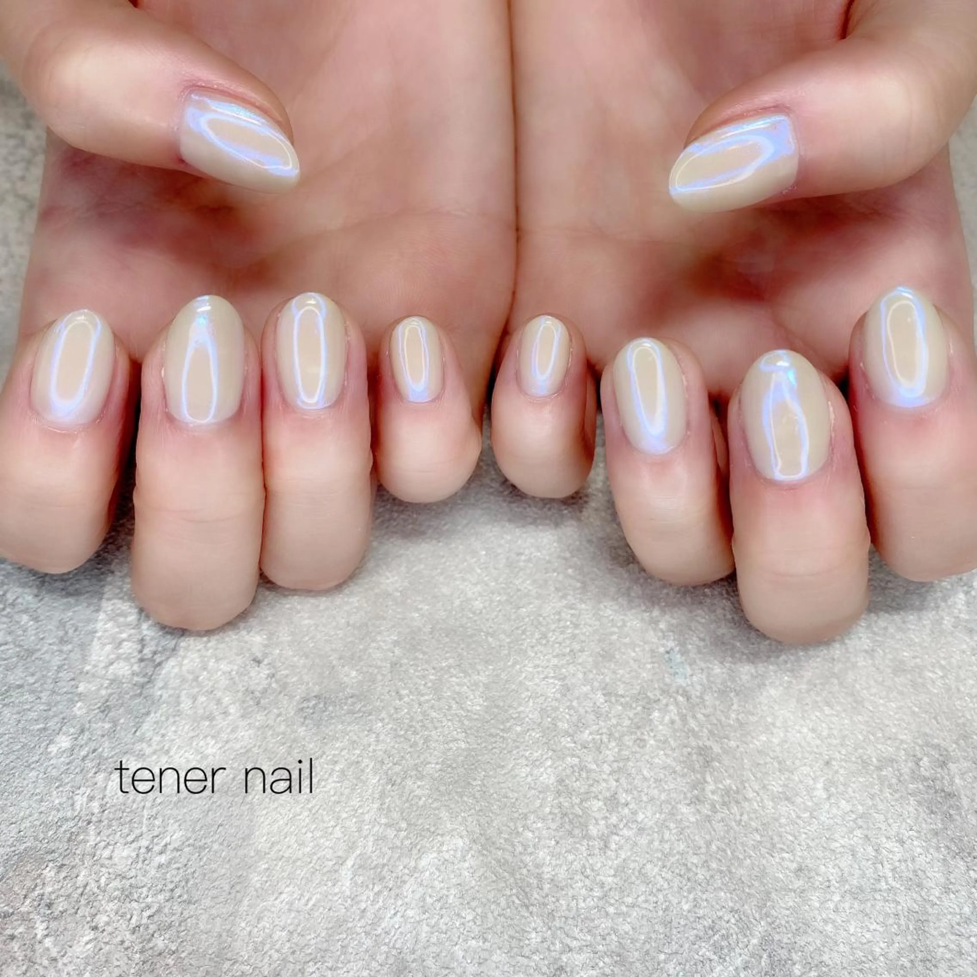 ネイル オーロラネイル ブルー テネルネイル tener nailのネイルデザイン