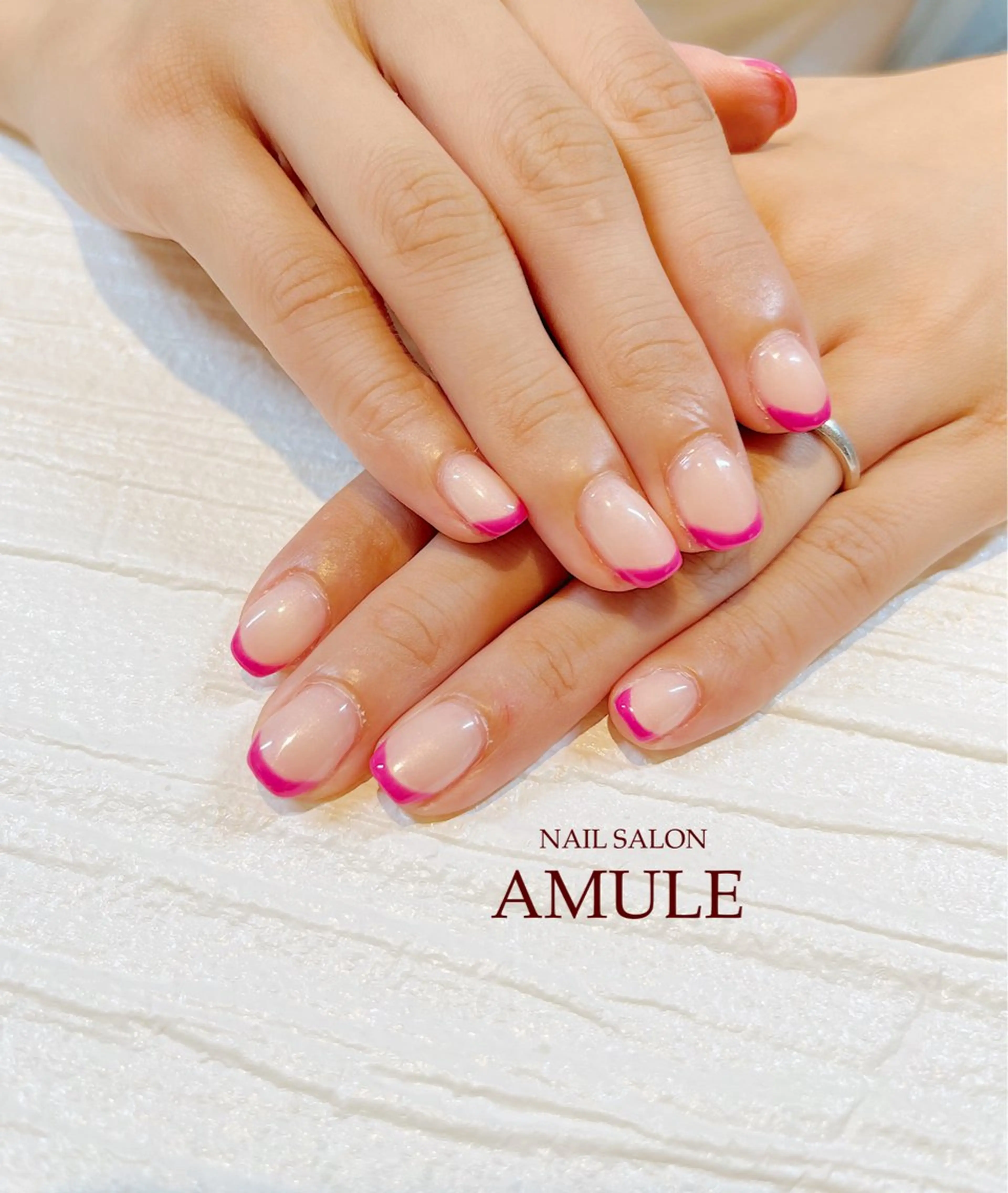 ネイル フレンチネイル ジェルネイル ワンカラーネイル ハンドネイル NAILSALON AMULEのネイルデザイン