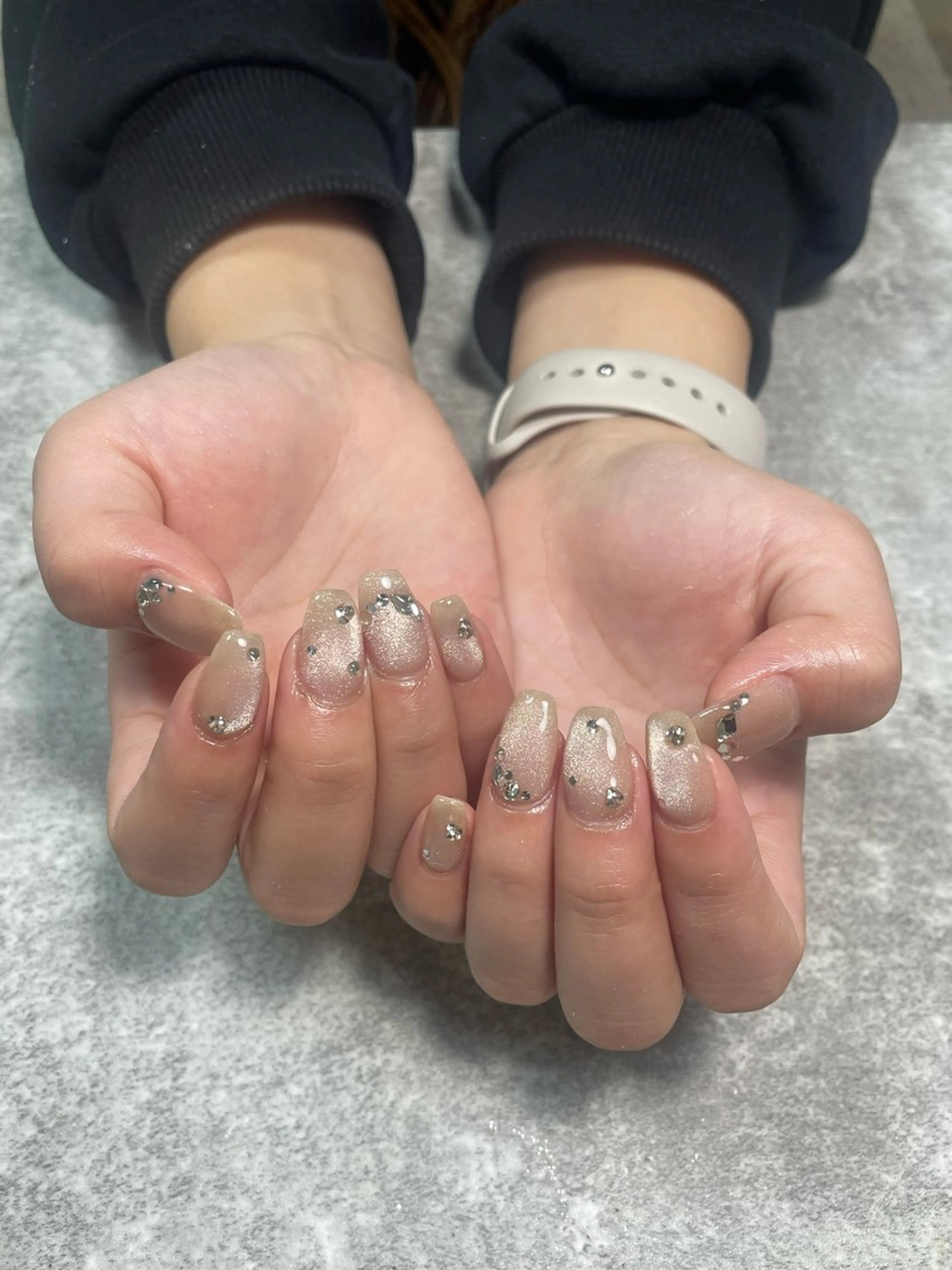 ネイル アートネイル マグネットネイル ストーンネイル RISA joie nailのネイルデザイン
