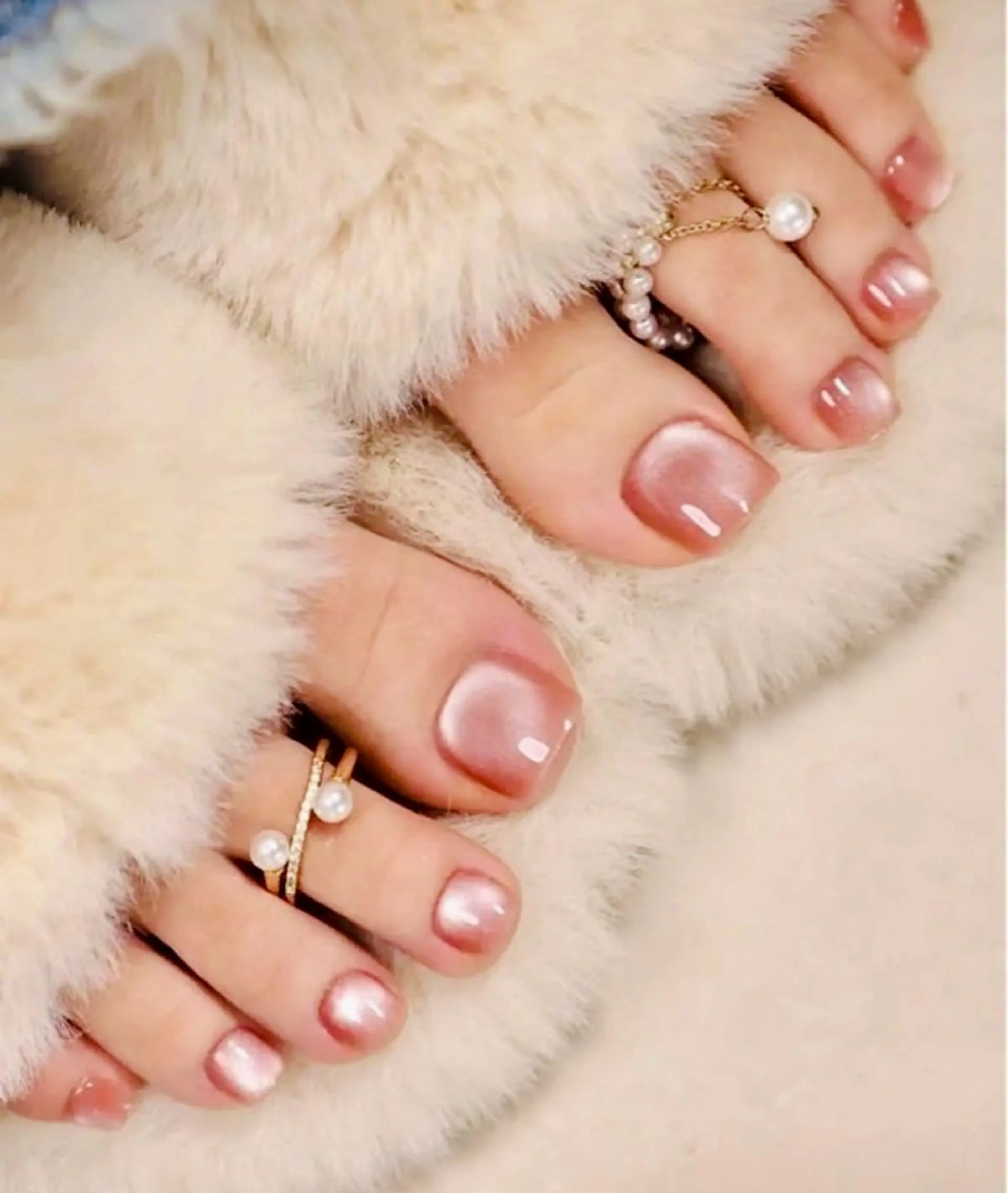 【JR】フットネイル　ワンカラー　マグネット🧲ネイル¥6500の写真