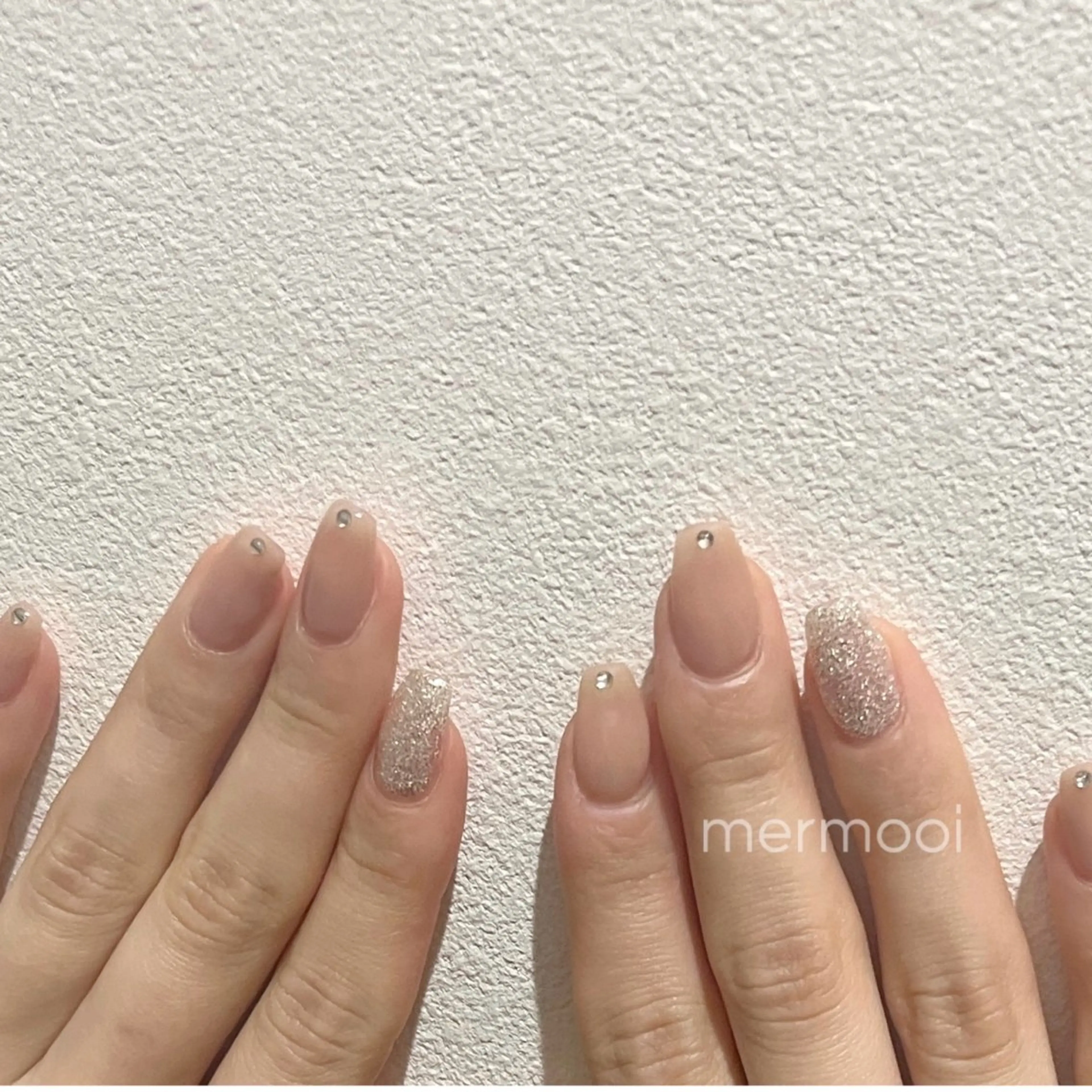ネイル 韓国ネイル オフィスネイル シンプルネイル melumooi nailのネイルデザイン