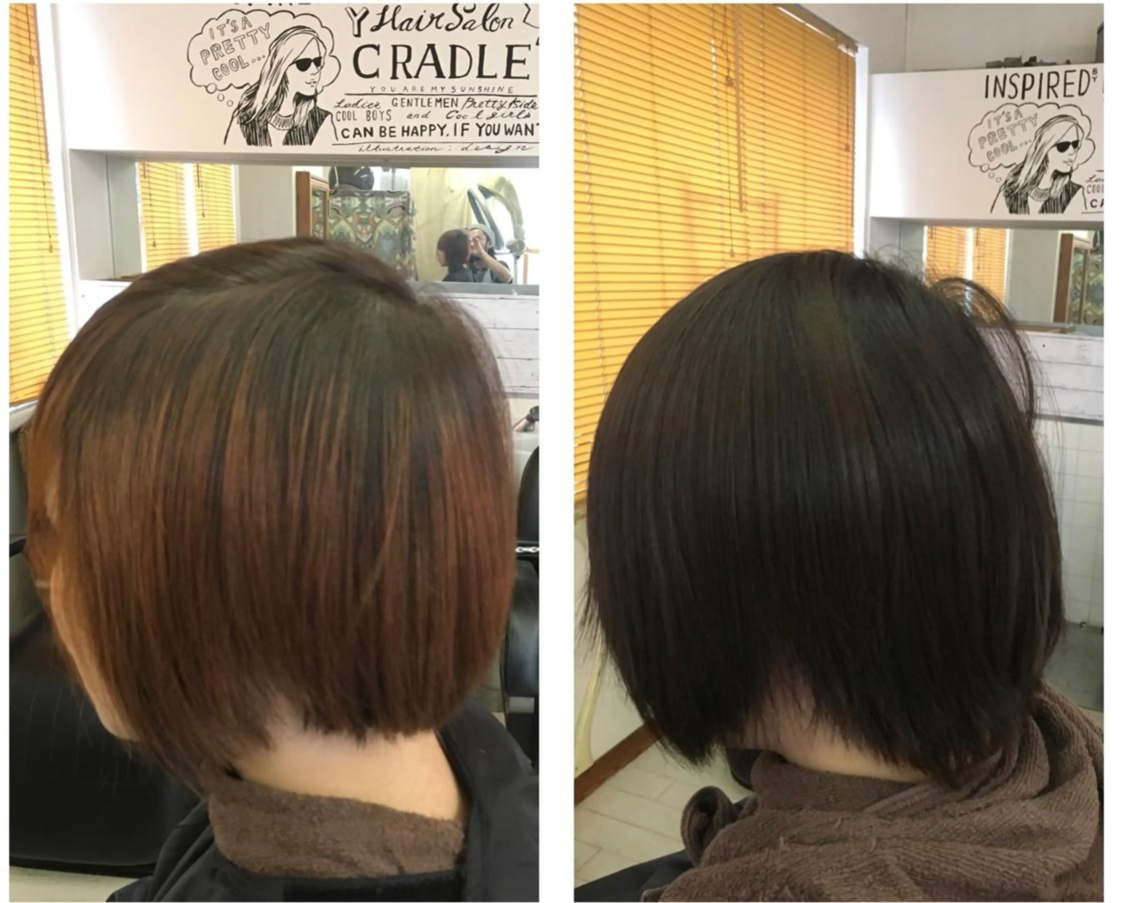 ミディアム カラー ブリーチ CRADLE Takeuchiのヘアスタイル