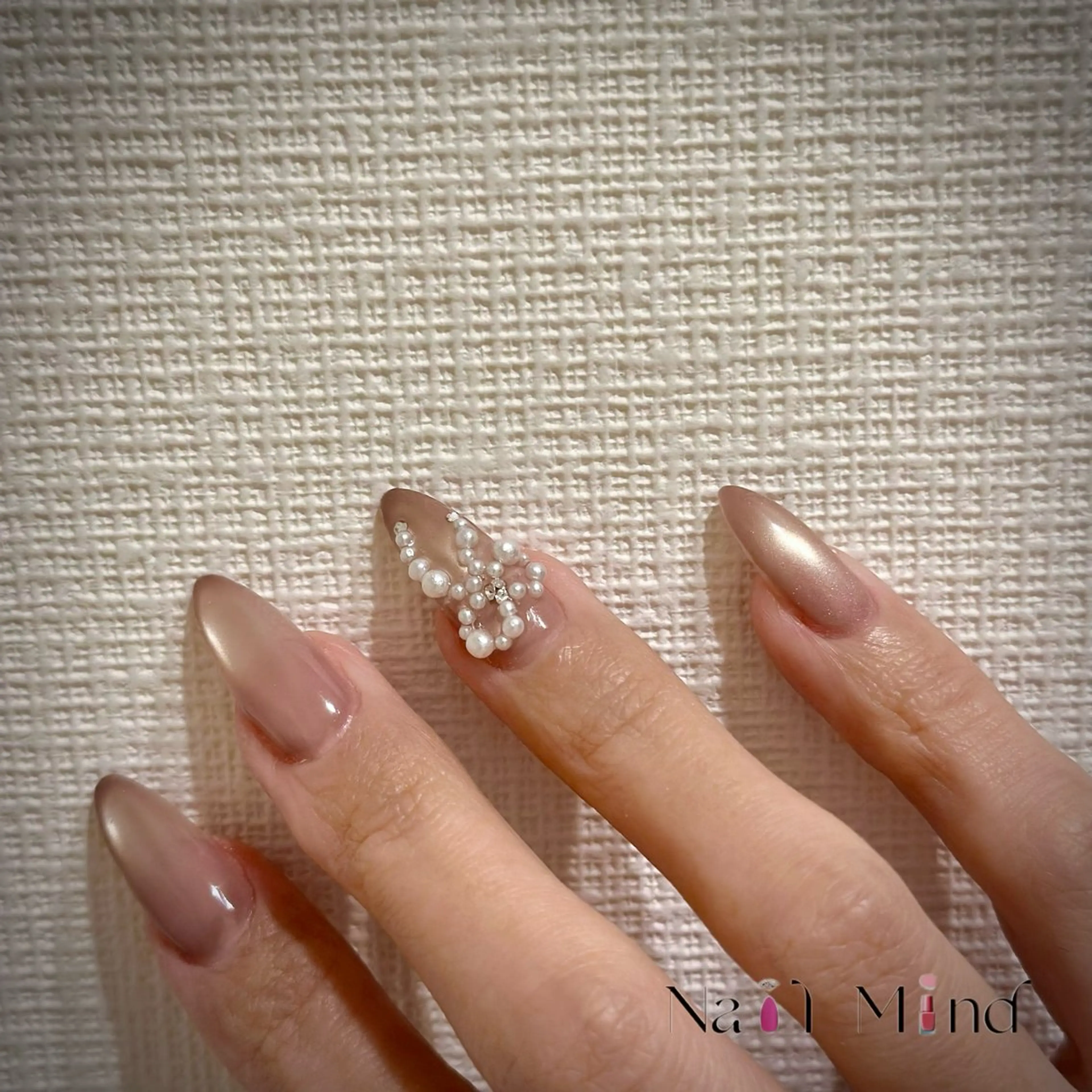 ネイル マグネットネイル リボン ハンドネイル Nail Mind (NaONail）のネイルデザイン