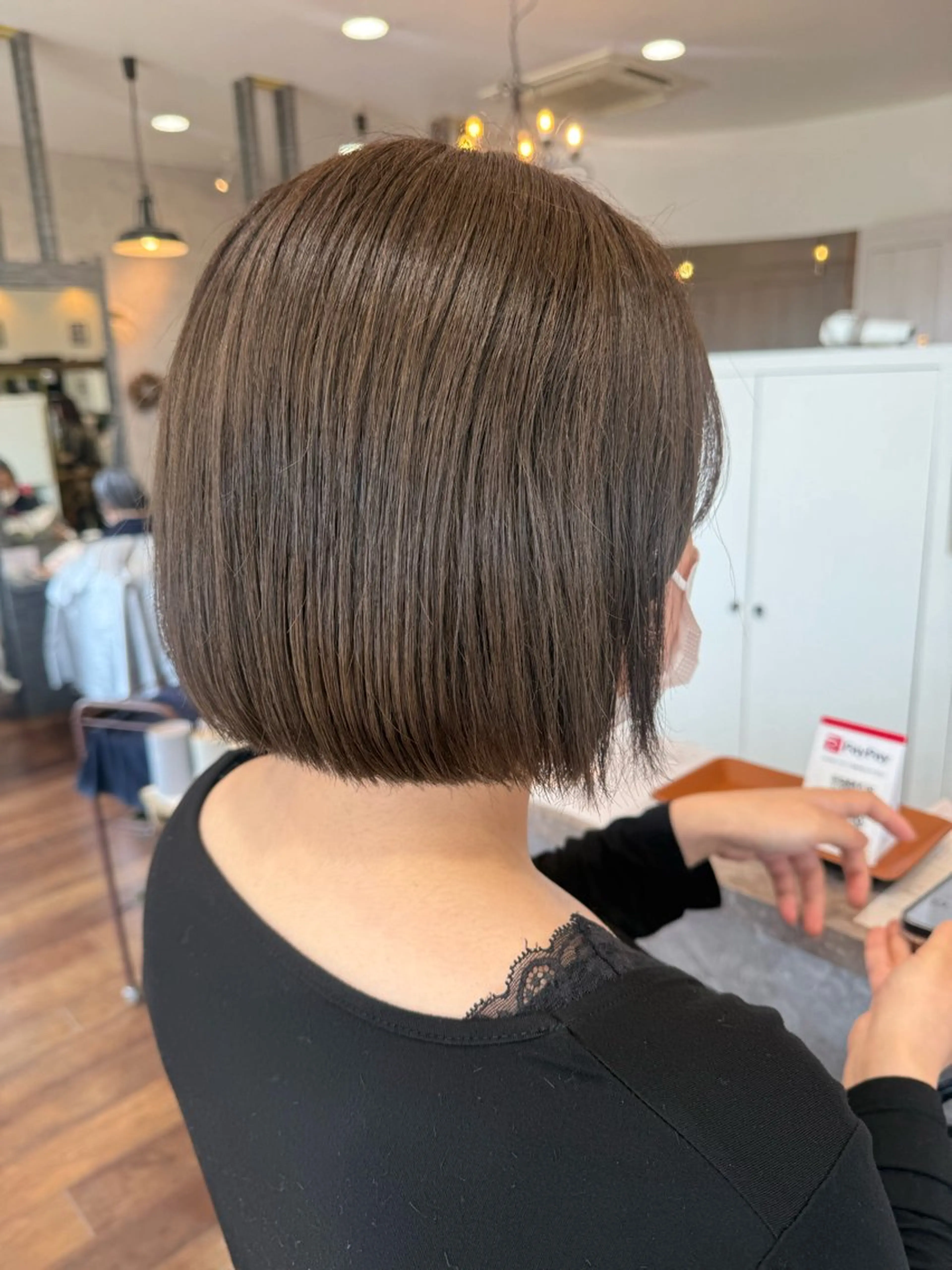 ショート ボブ カット レイヤー/コテパーマ 松本　希愛のヘアスタイル