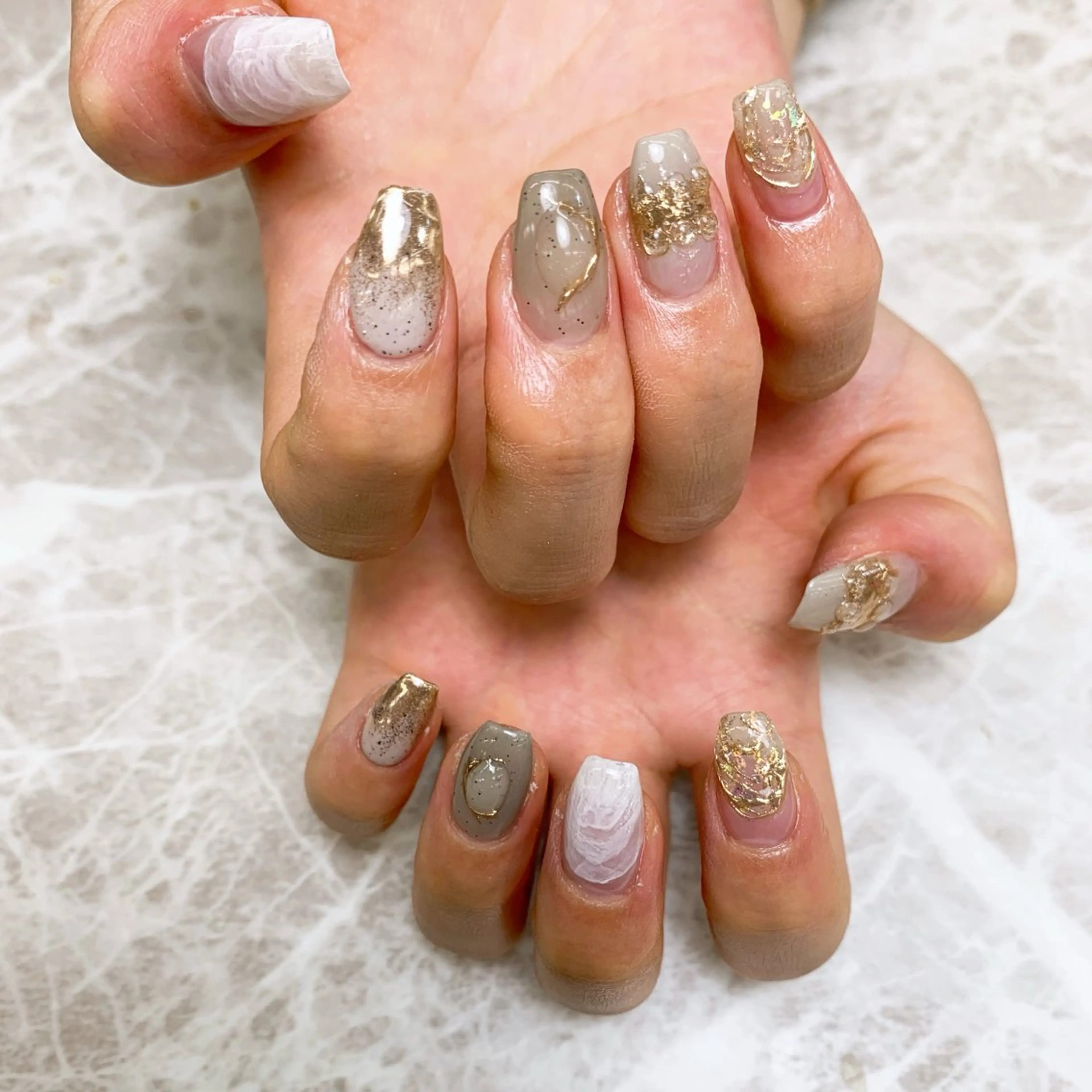 ネイル ハンドネイル ⭐︎休業中の練習⭐︎ JNA認定講師髙橋のネイルデザイン