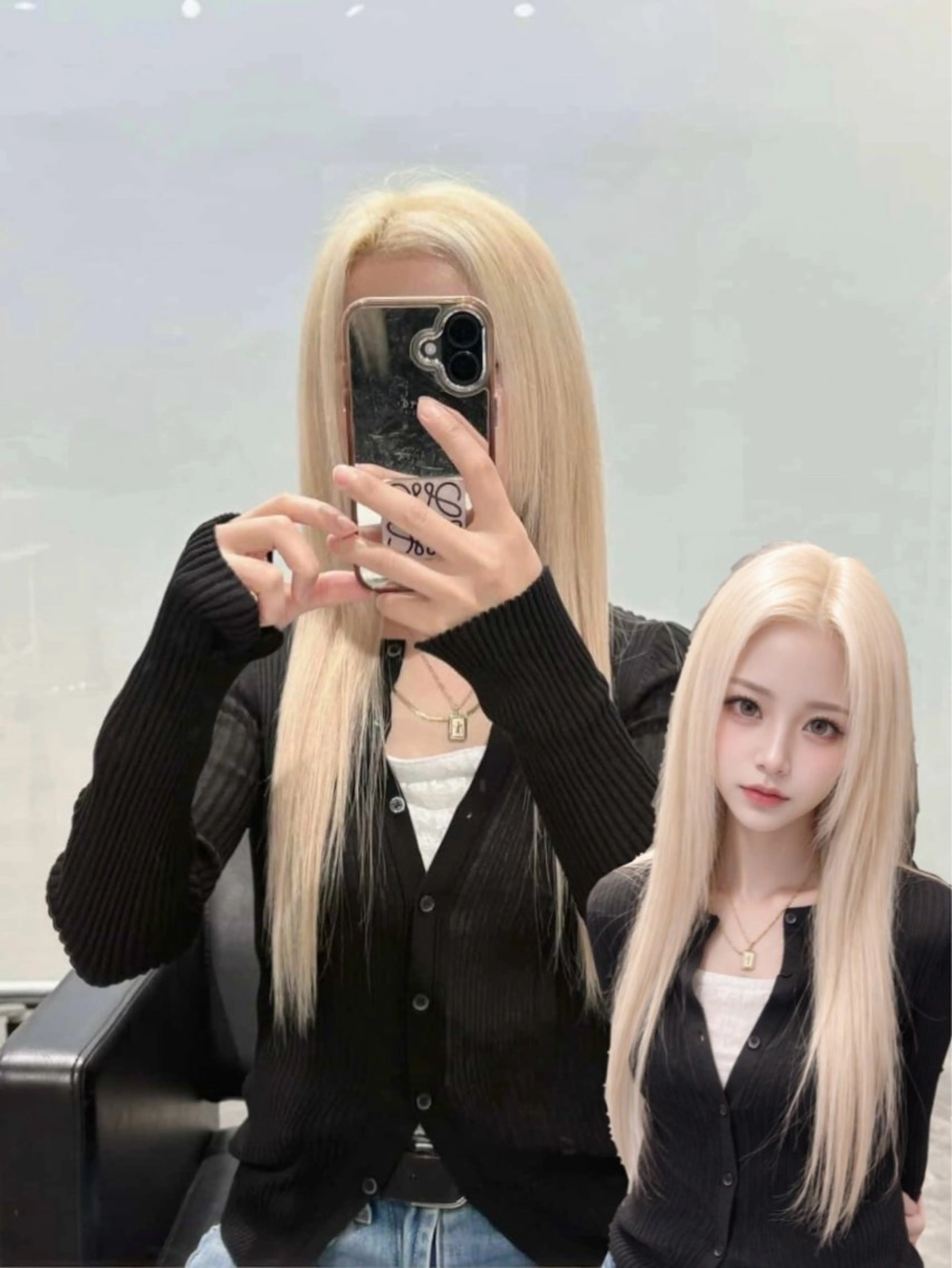 ロング ヘアカラー トリートメント ROSEL はしぐち ななみのヘアスタイル