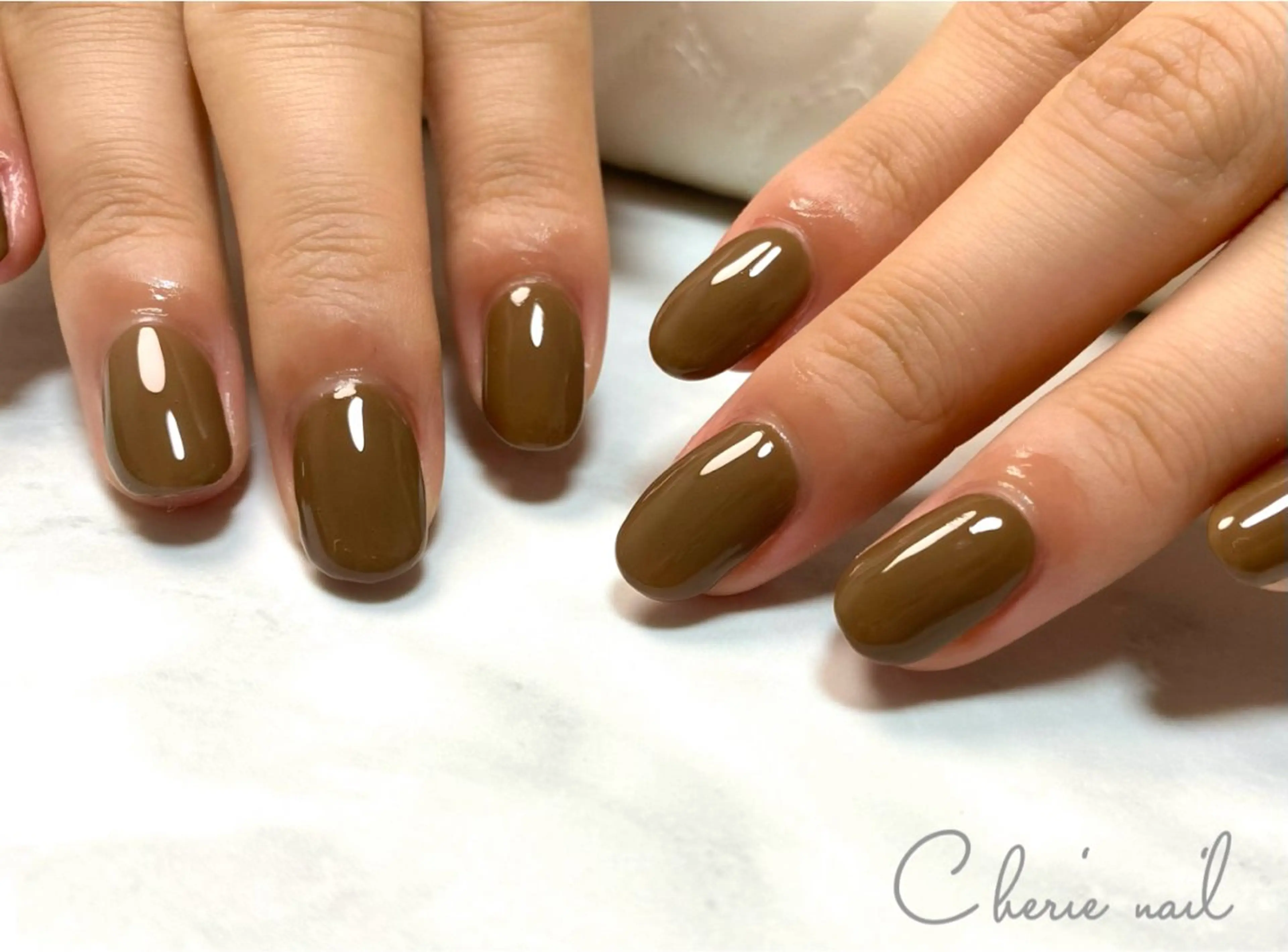 ネイル ブラウン Cherienail yunaのネイルデザイン