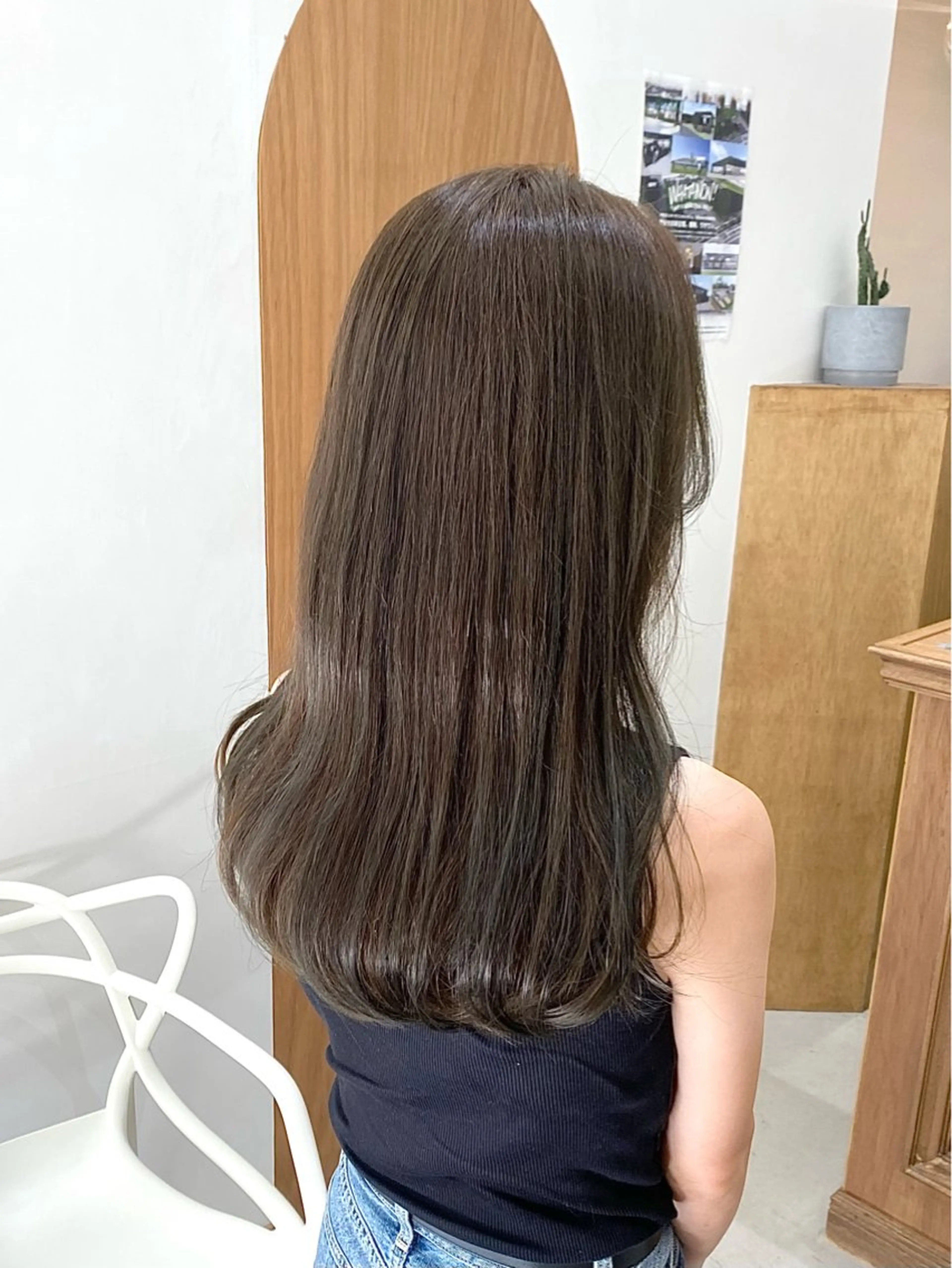 セミロング カラー ヘアアレンジ ハイライトカラー ハイライト ハル🌸柔色/ ブリーチなし/艶髪のヘアスタイル