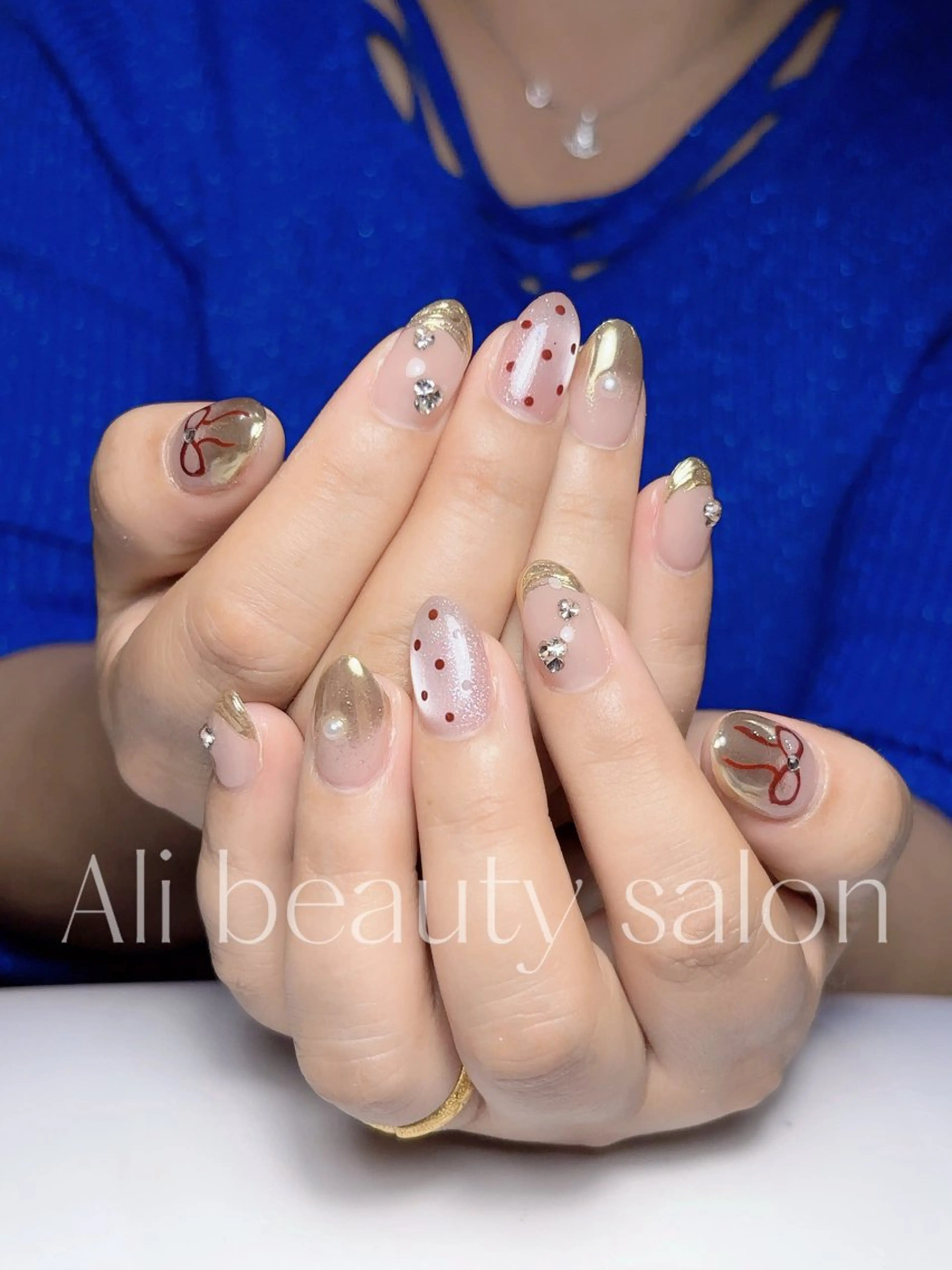 ネイル マグネットネイル ミラーネイル 持ち込み ハンドネイル Ali 新小岩 ネイル専門のネイルデザイン