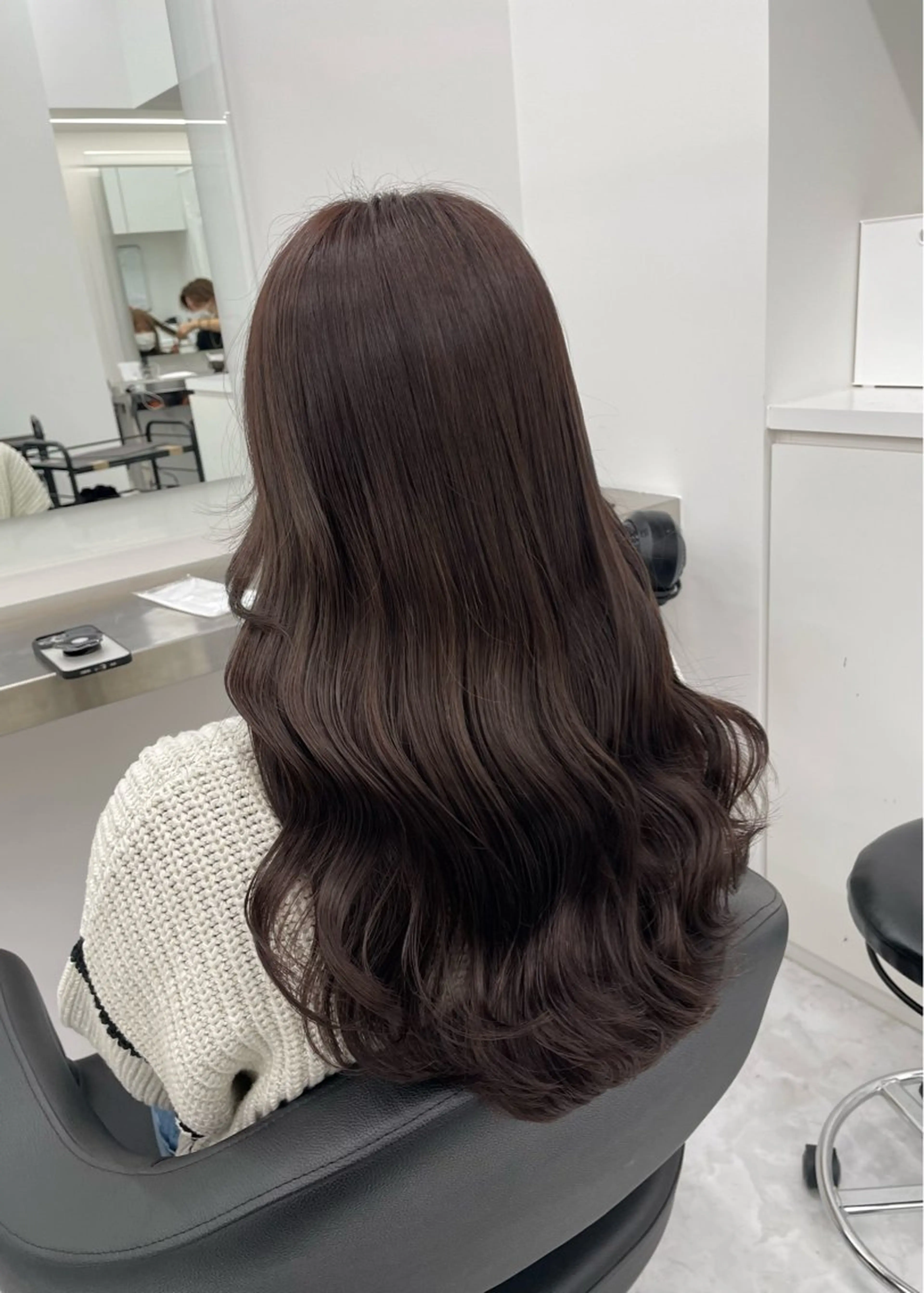 ロング ヘアカラー ヘッドスパ ヘアセット 🤍韓国艶ワンホン ヘアMAYU🤍のヘアスタイル