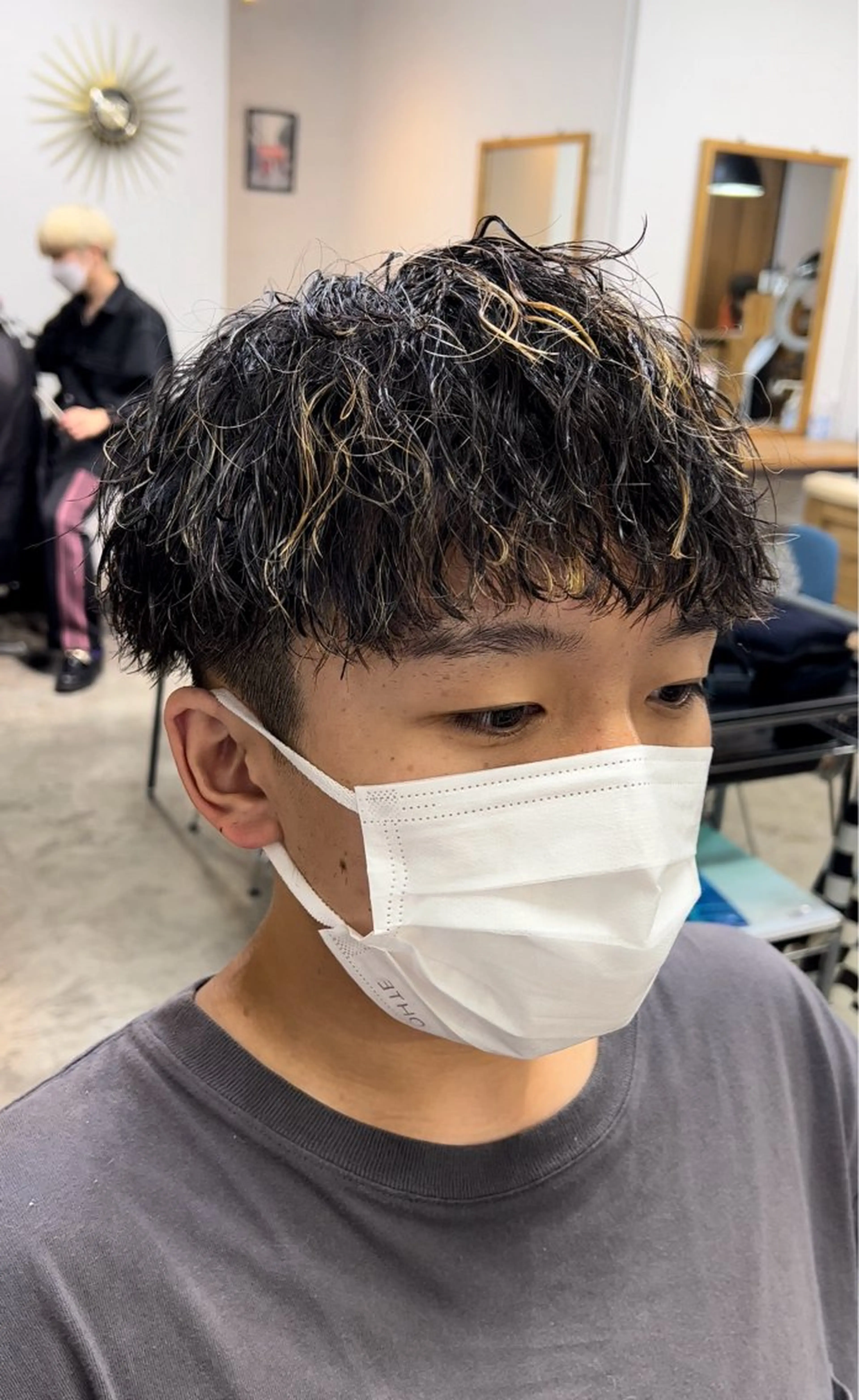 パーマ メンズ カット パーマ トリートメント ボブ/レイヤー/透明 感カラー/Dai🌿のヘアスタイル