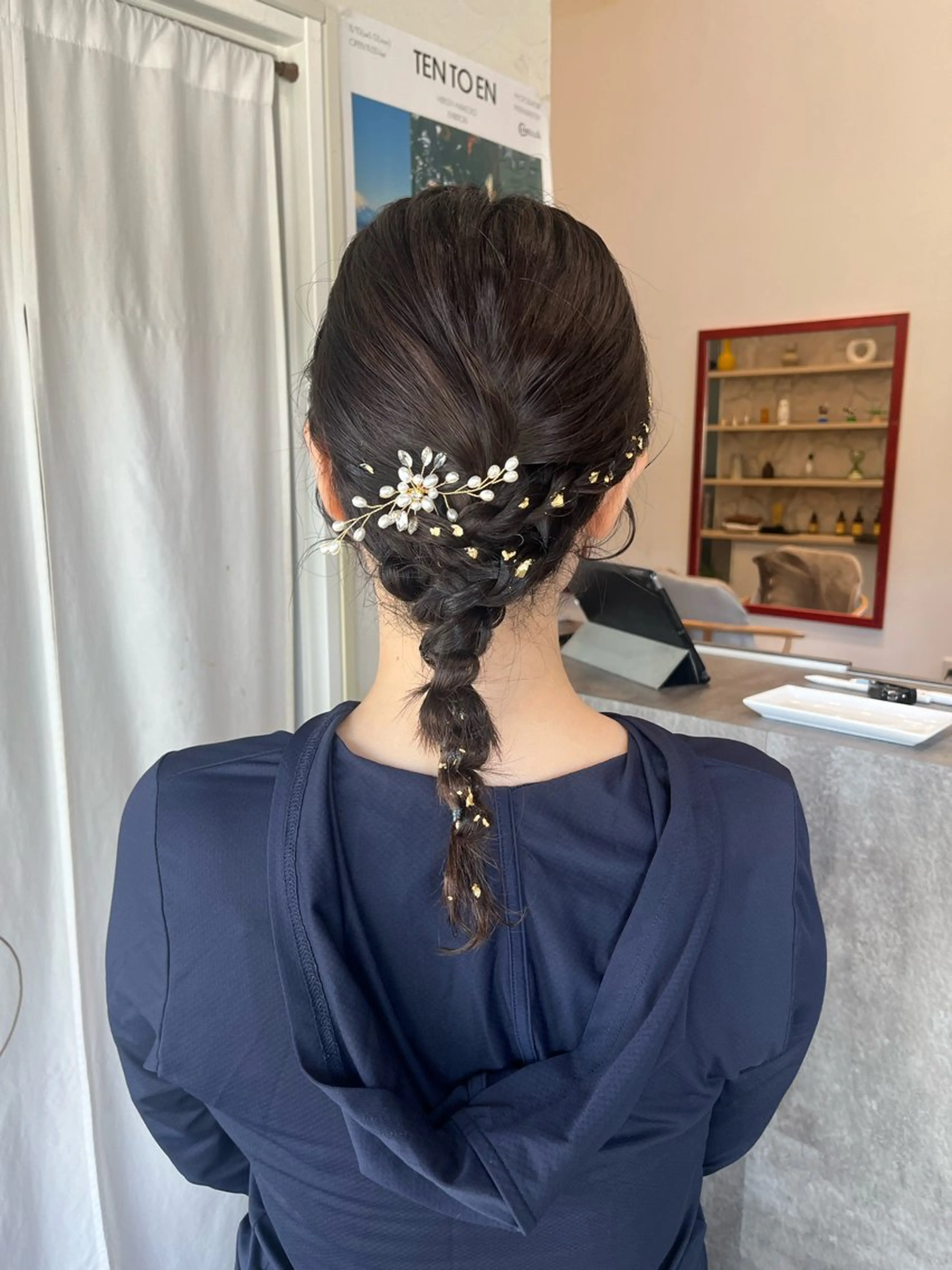 セミロング ヘアアレンジ ヘアセット 金沢市/美容師/ 岡島由希美のマツエク・マツパデザイン