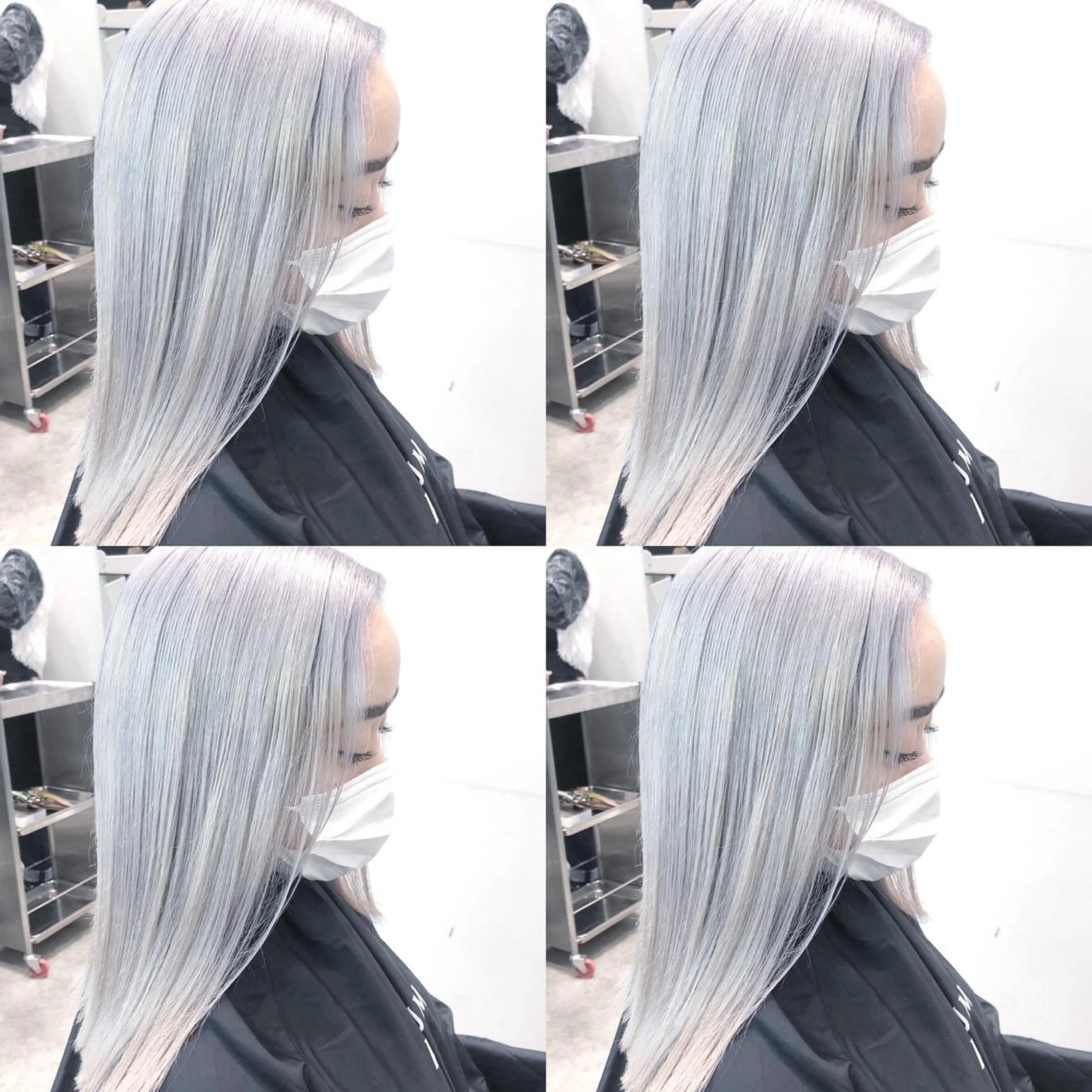 セミロング カラー ブリーチ カット ヘアカラー トリートメント ヘアセット 💜ハイトーン💛 マジカルかいちゃんのヘアスタイル