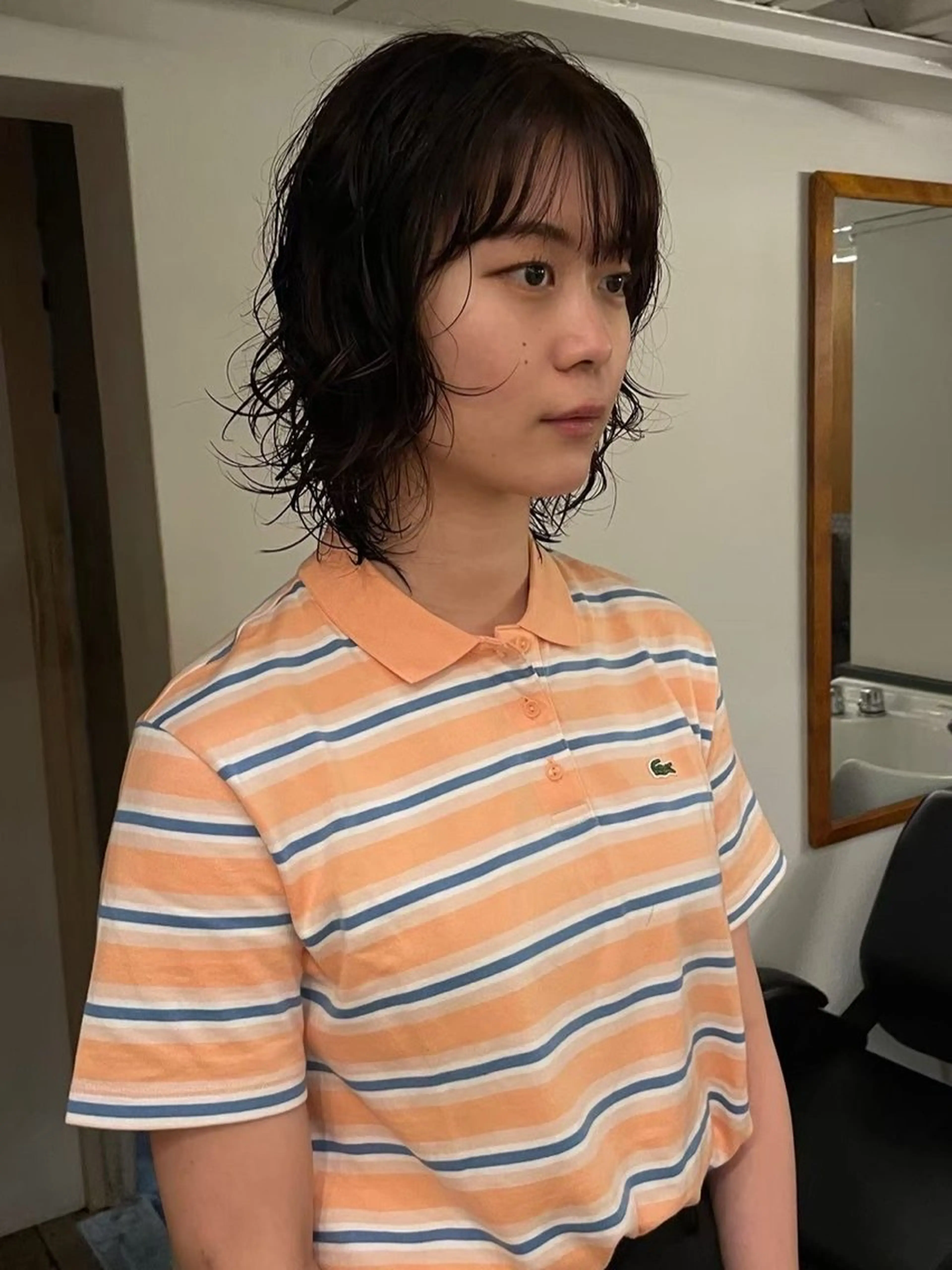 セミロング パーマ レイヤーカット 🫧kotoneのヘアスタイル