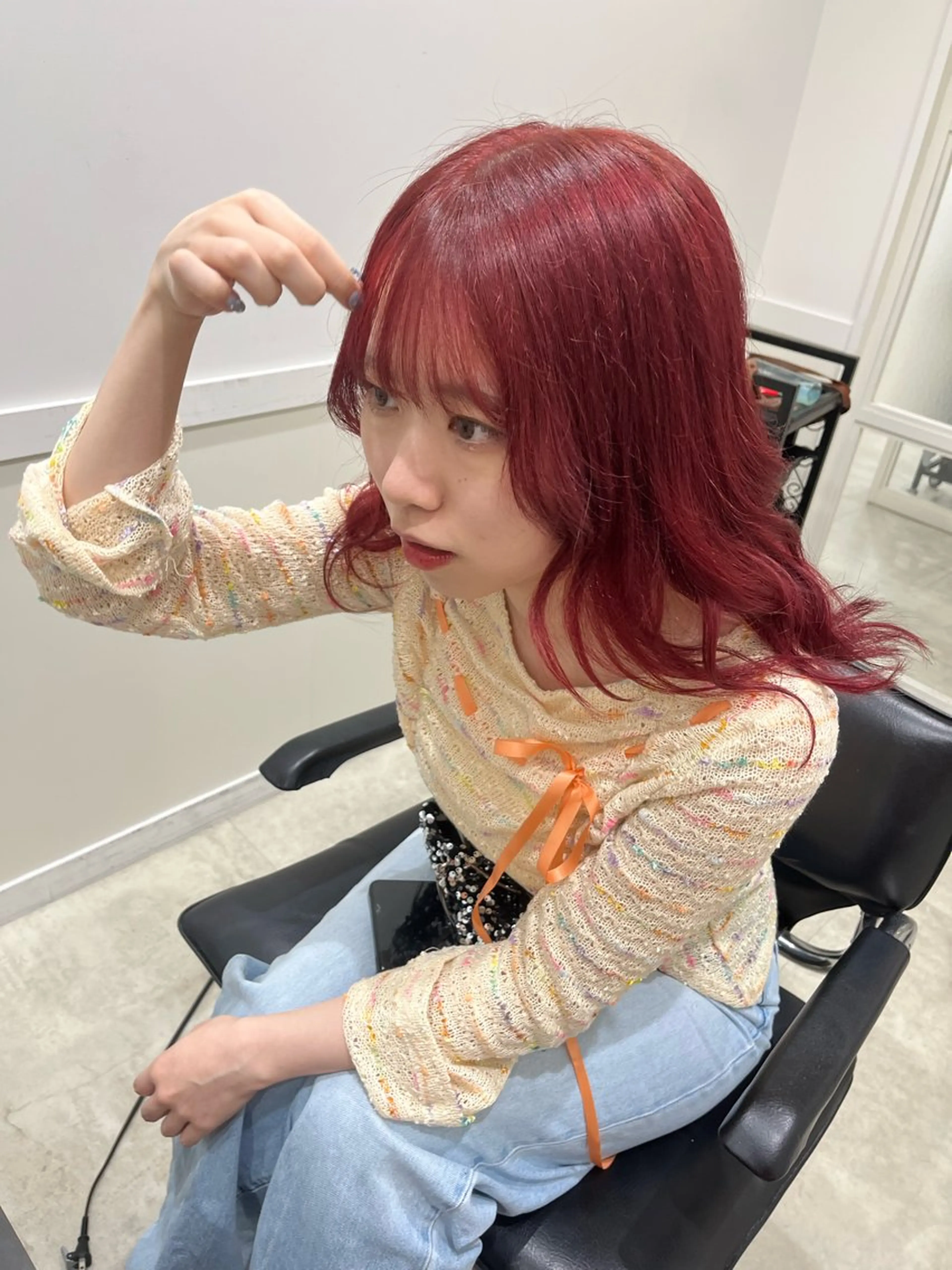 セミロング カラー ブリーチ ブリーチなしカラー 髪質改善 トリートメント 【ただの天才 🎨】のヘアスタイル