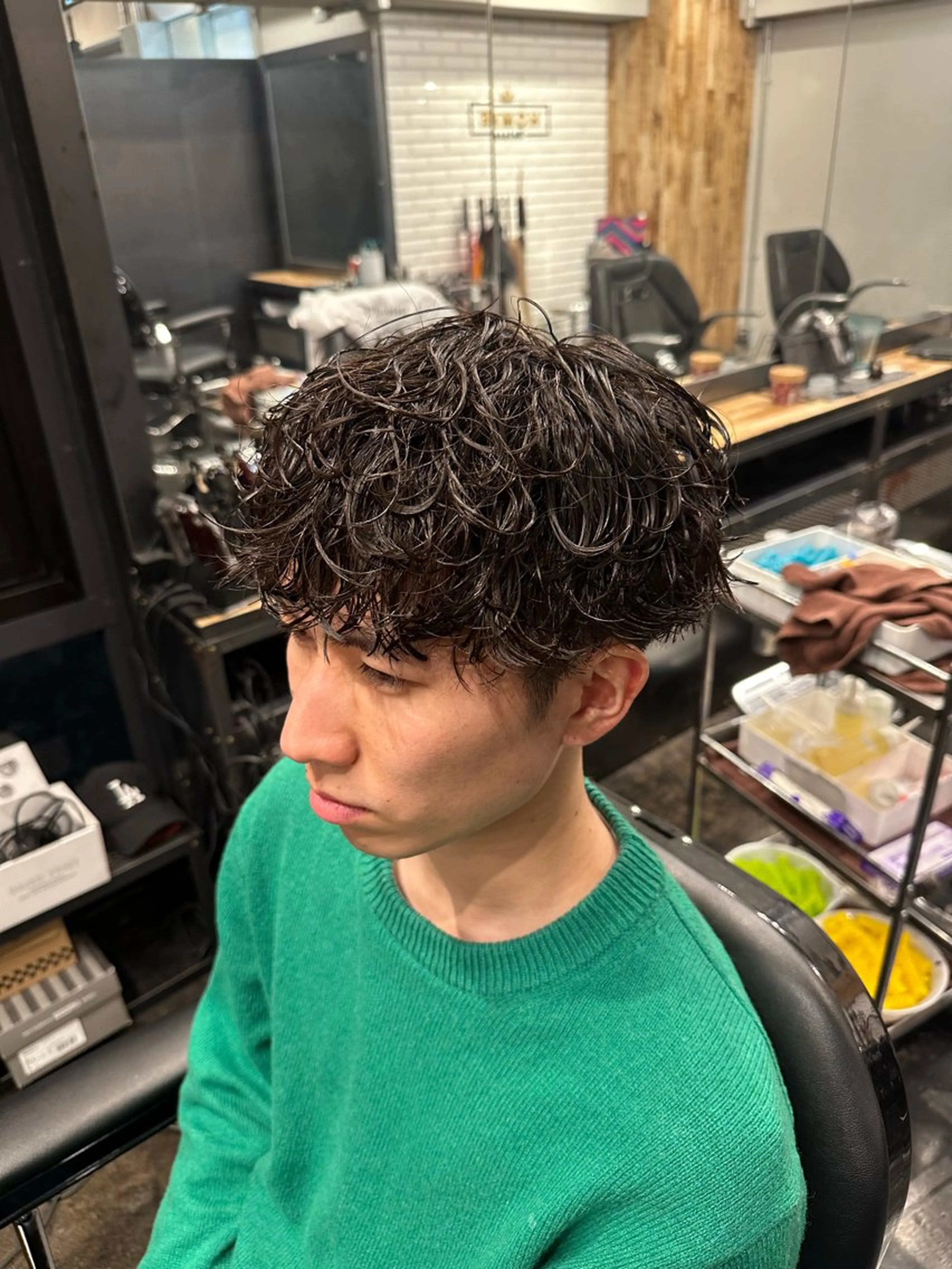 ショート パーマ メンズ メンズパーマ 波巻きパーマ ツイスパ/メンズ パーマ/歩夢のヘアスタイル