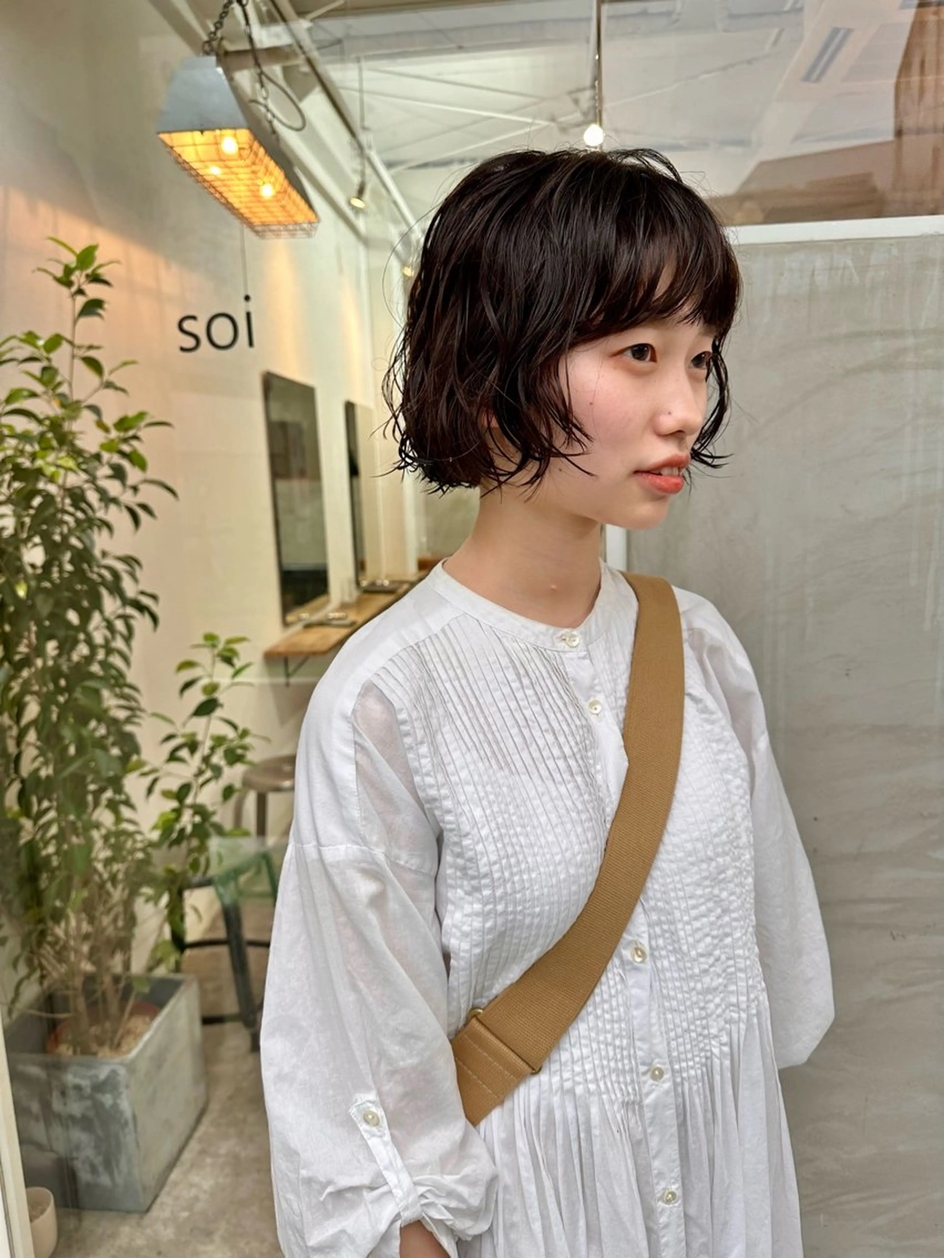 ショート パーマ ニュアンスパーマ カット パーマ トリートメント パーマ/透明感カラー /ボブ/吉田一生のヘアスタイル