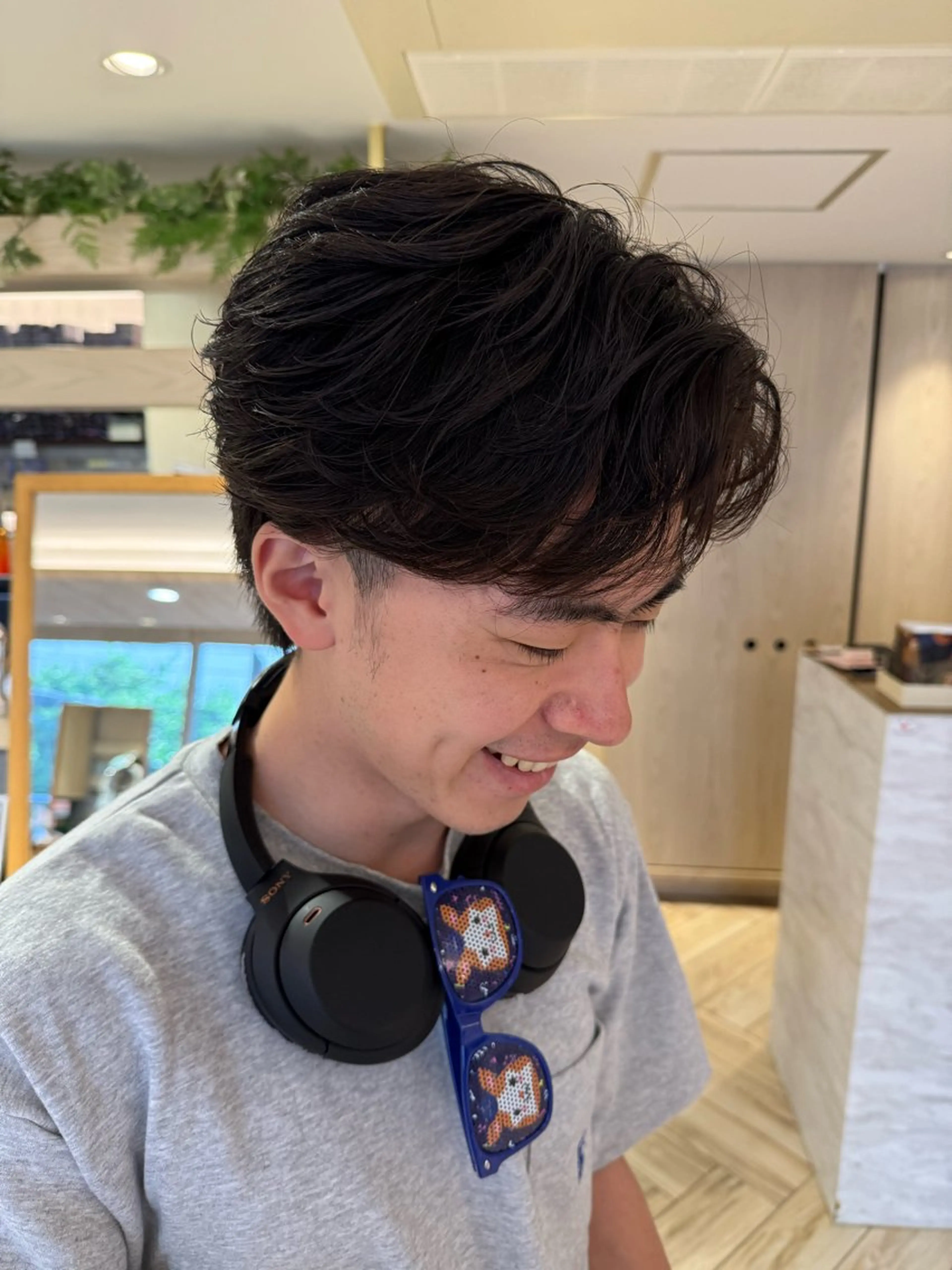 メンズパーマ🌀カット(センターパート・ニュアンス)の写真