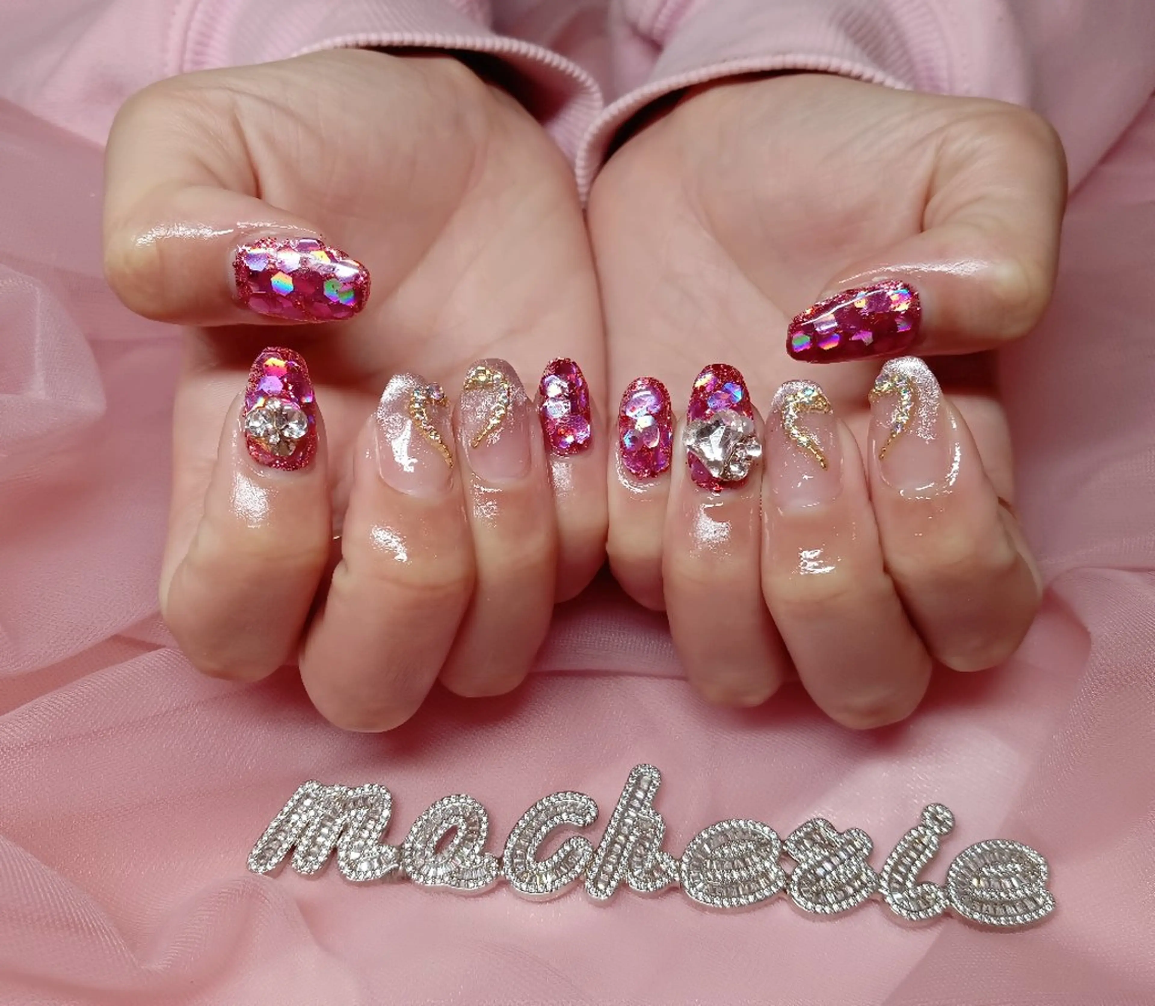 ネイル ピンク ハンドネイル Nail Salon macherieのネイルデザイン