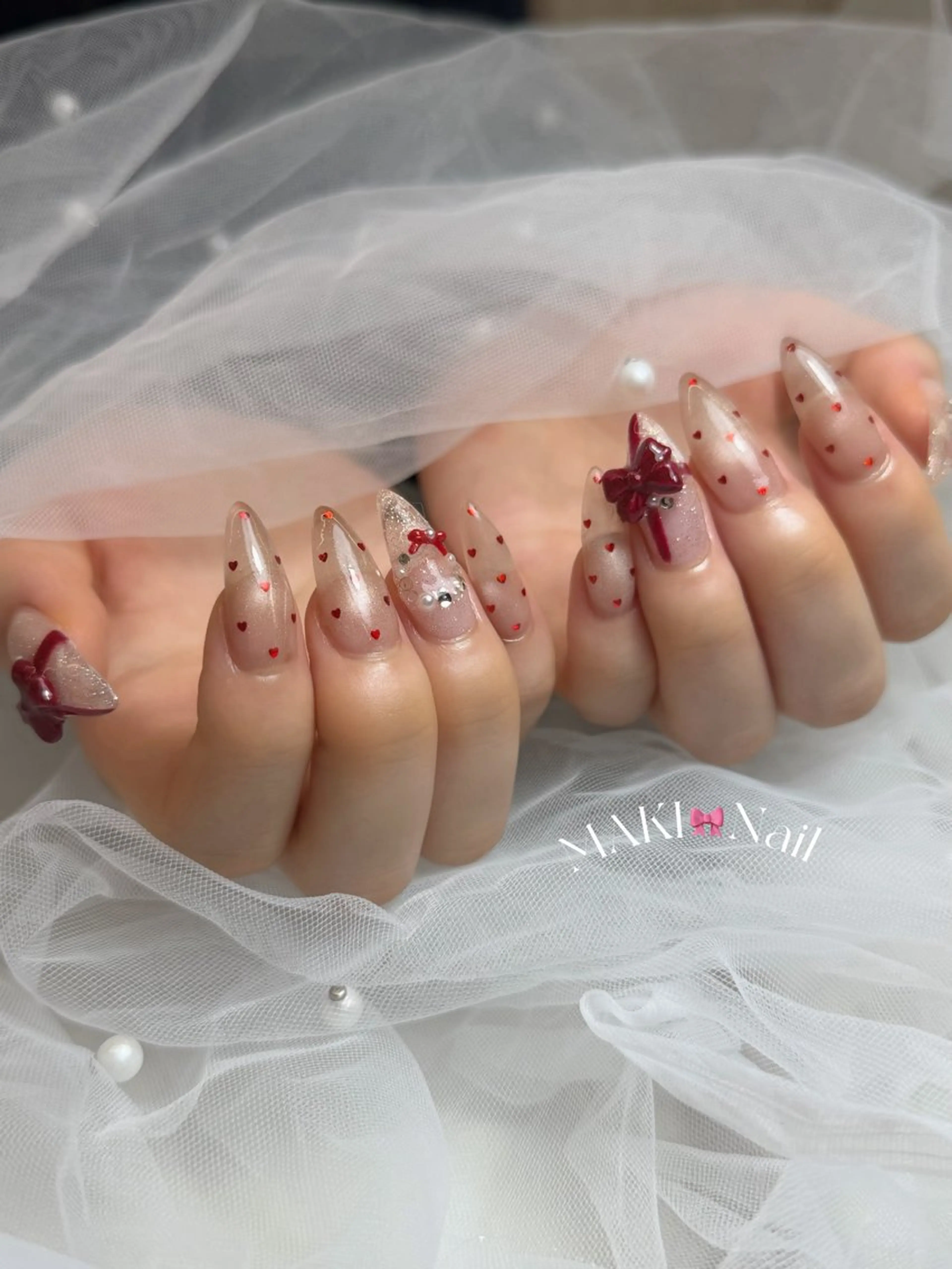 ネイル ガーリー ハンドネイル MAKI🎀Nail 堺筋本町/心斎橋のネイルデザイン