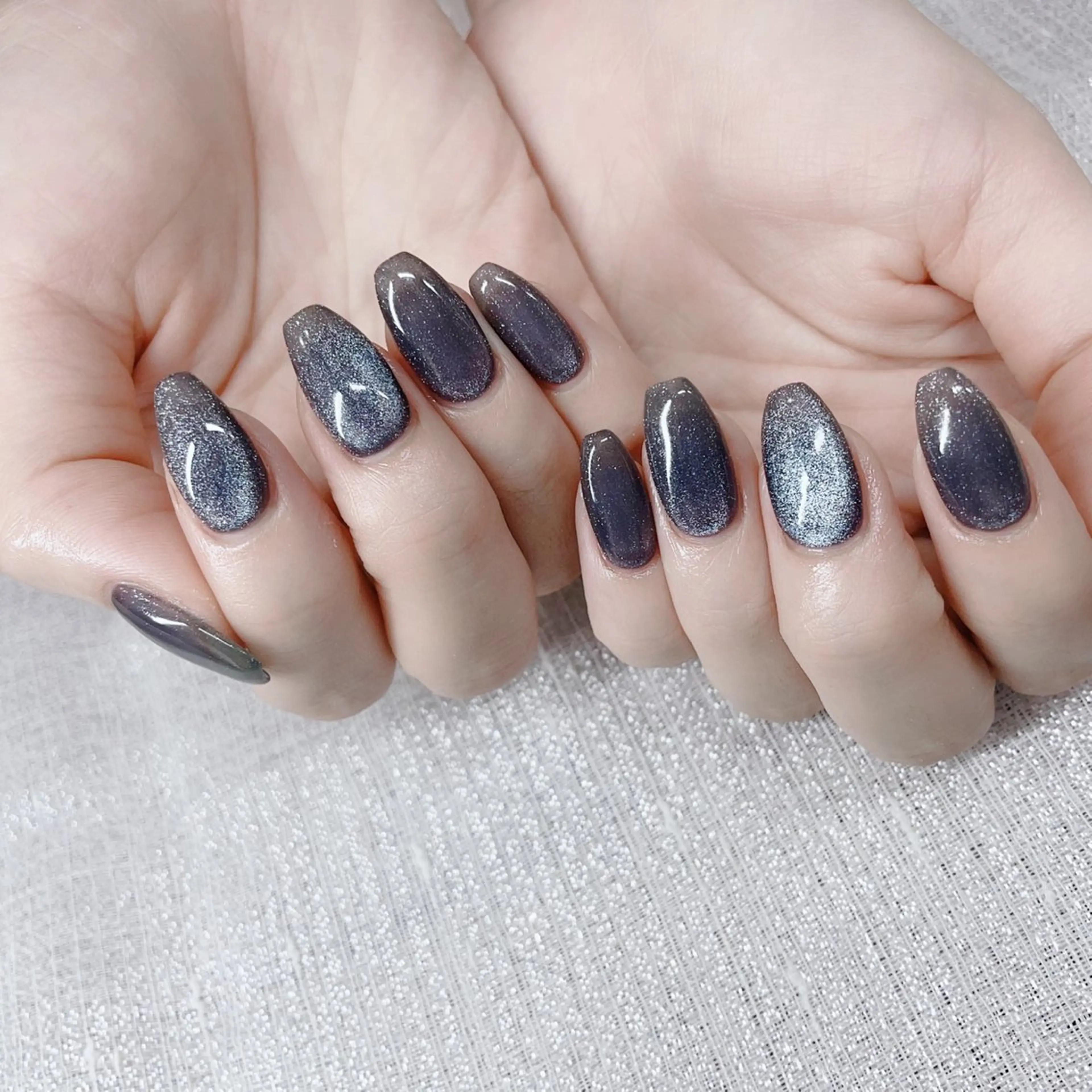 ネイル キラキラネイル マグネットネイル ワンカラーネイル 林 ✨syousyouのネイルデザイン