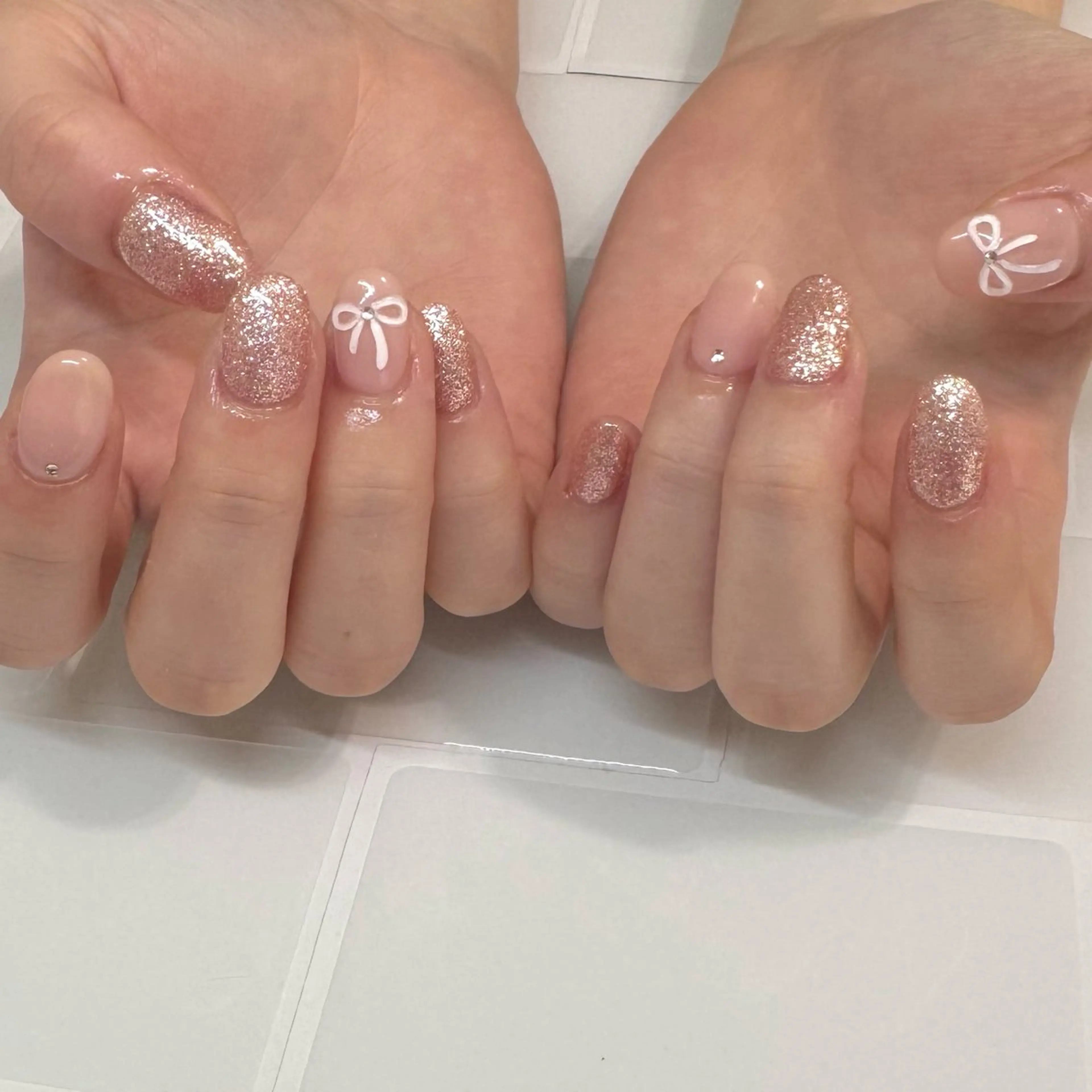 ネイル リボン ハンドネイル lulularico aiのネイルデザイン