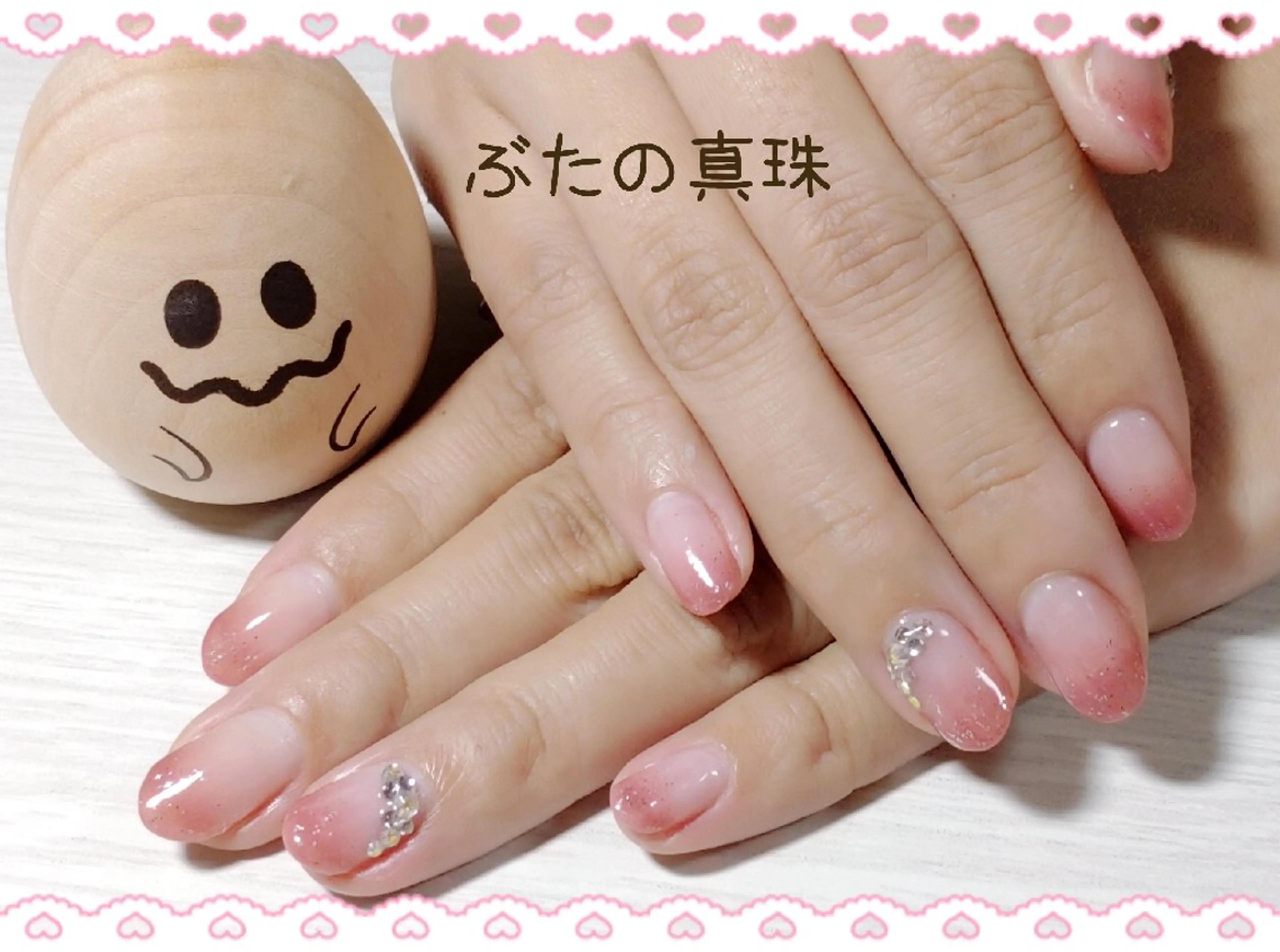 ネイル ボルドー グラデーション ハンドネイル 林 珠里のネイルデザイン