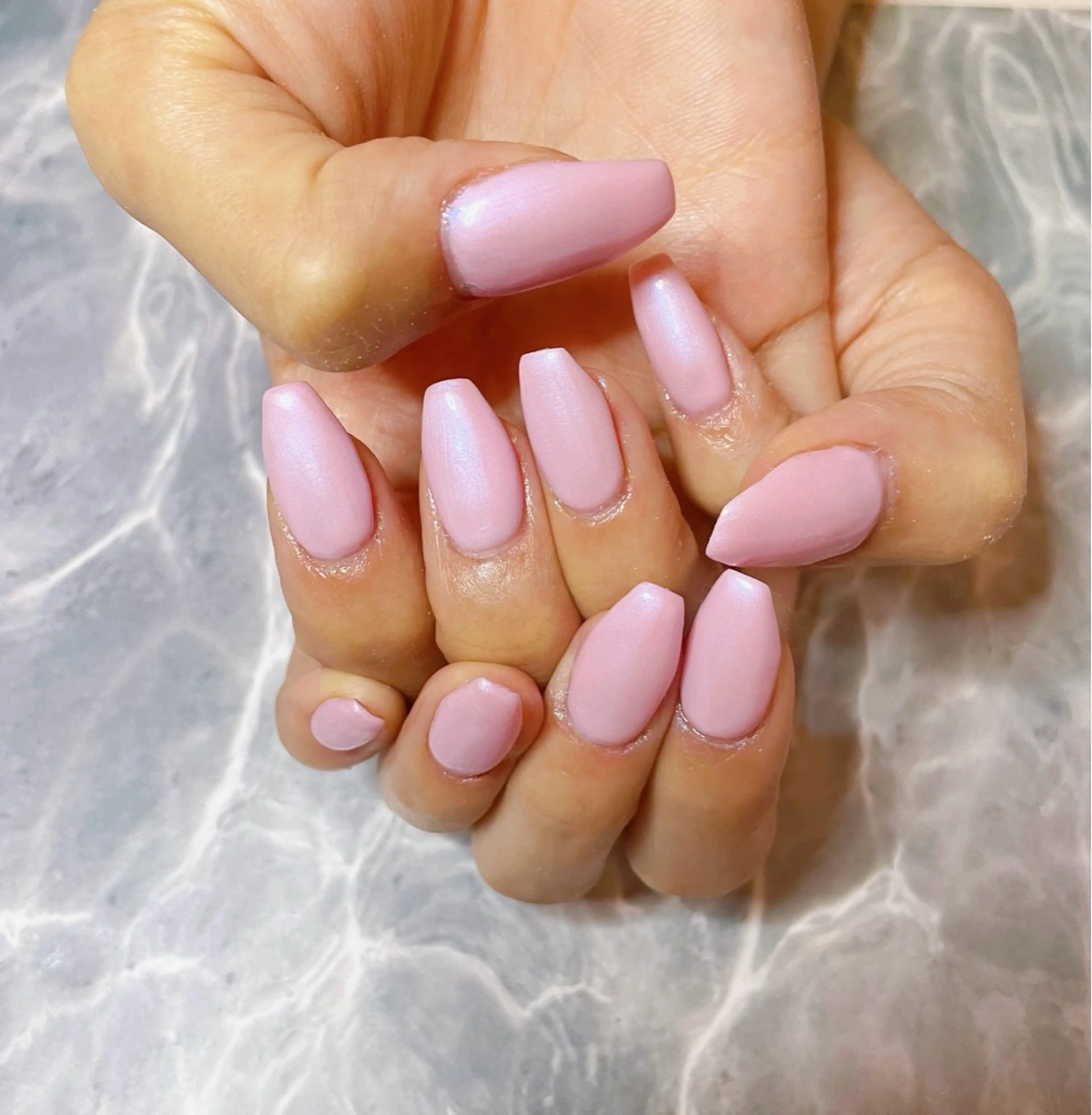 ネイル ワンカラーネイル Melia by attrait🌿杏のネイルデザイン