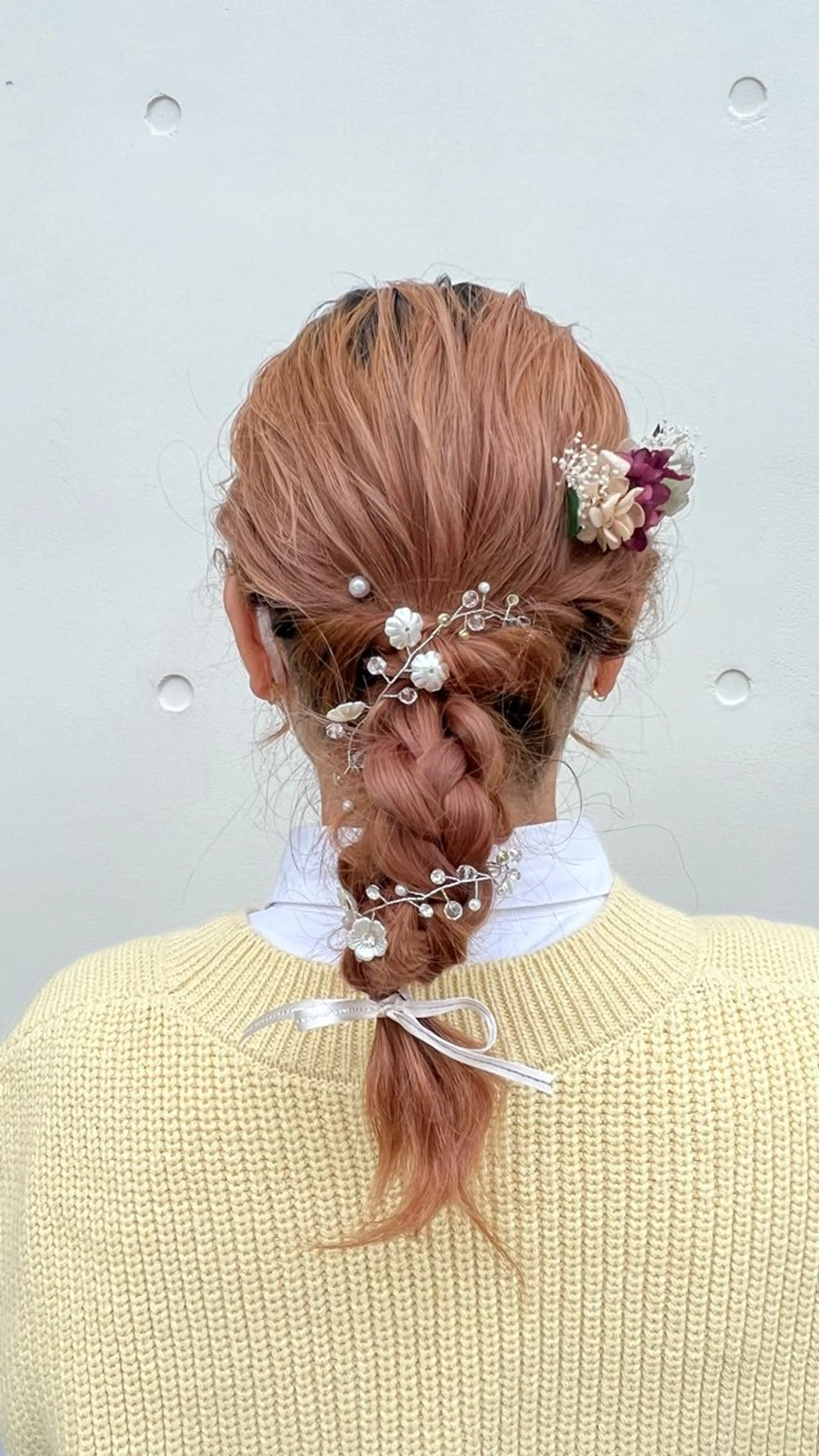 セミロング ヘアアレンジ ヘッドスパ ヘアセット ダブルカラー特化✨ /透明感カラーゆりあのヘアスタイル