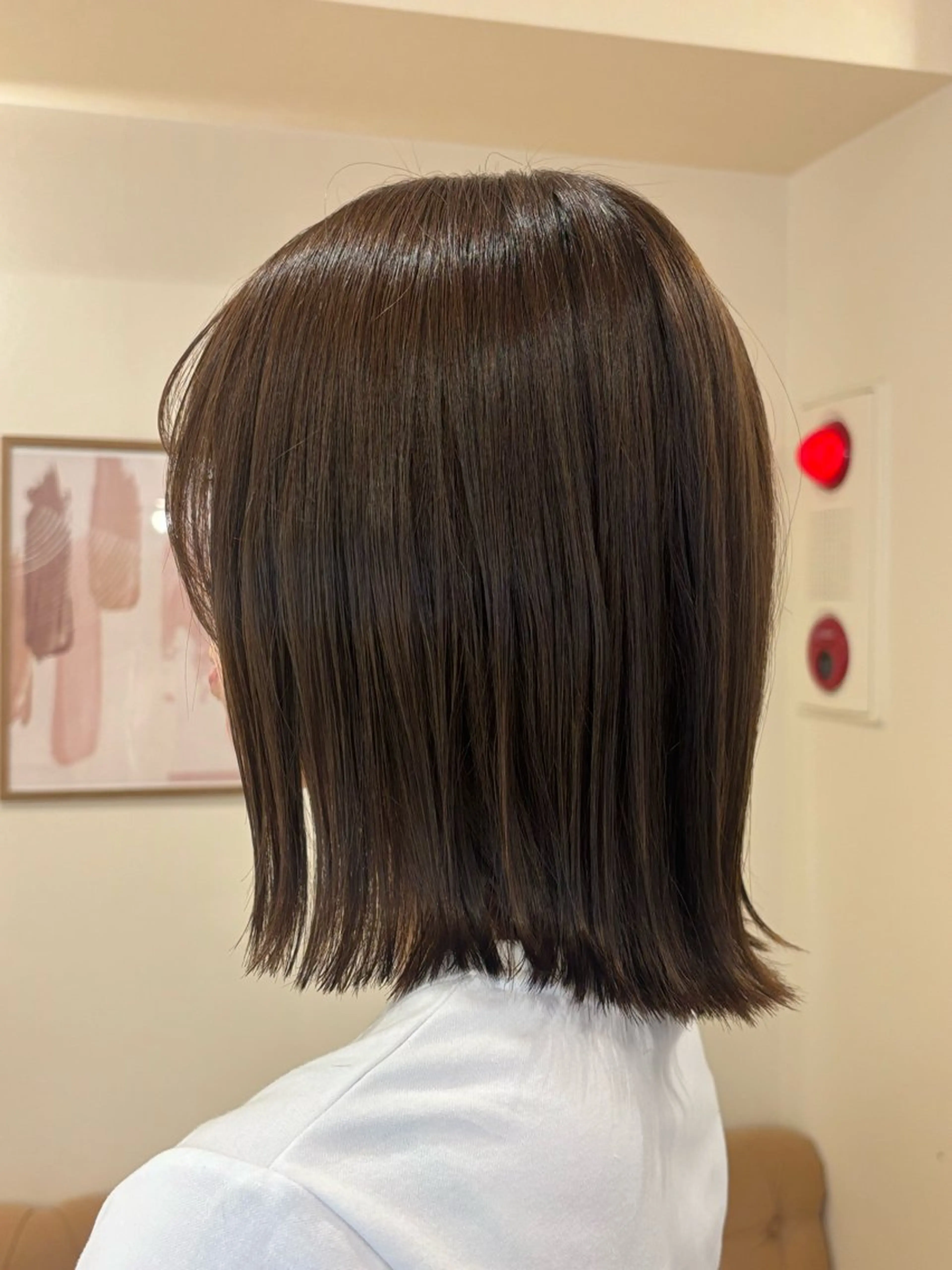 ミディアム くびれヘア シンバヒナノ/パーマ レイヤー/髪質改善のヘアスタイル