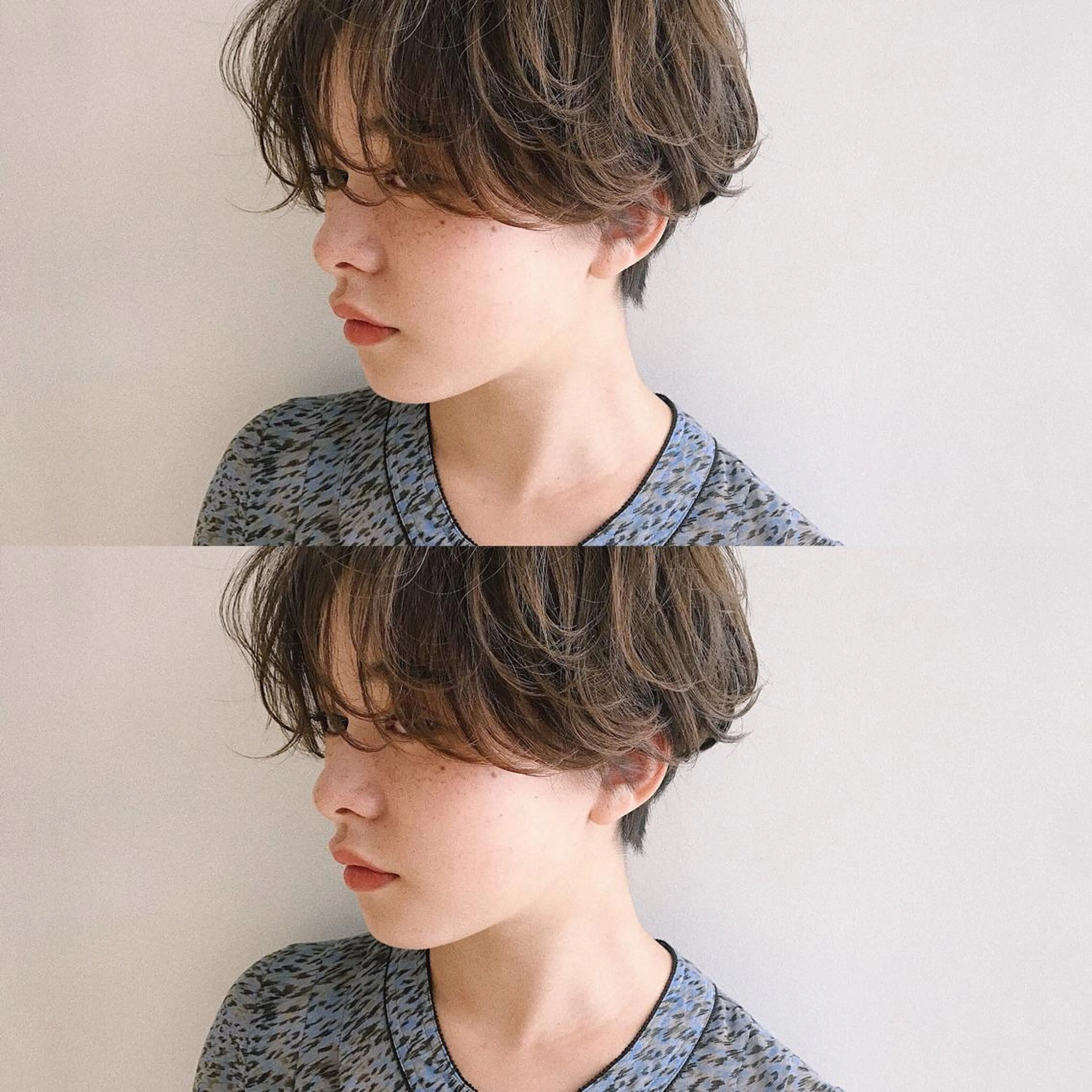 ショート カラー パーマ ヘアアレンジ ハンサムショート ショートヘア 小顔カット カット ヘアセット 松田 亮葉のヘアスタイル