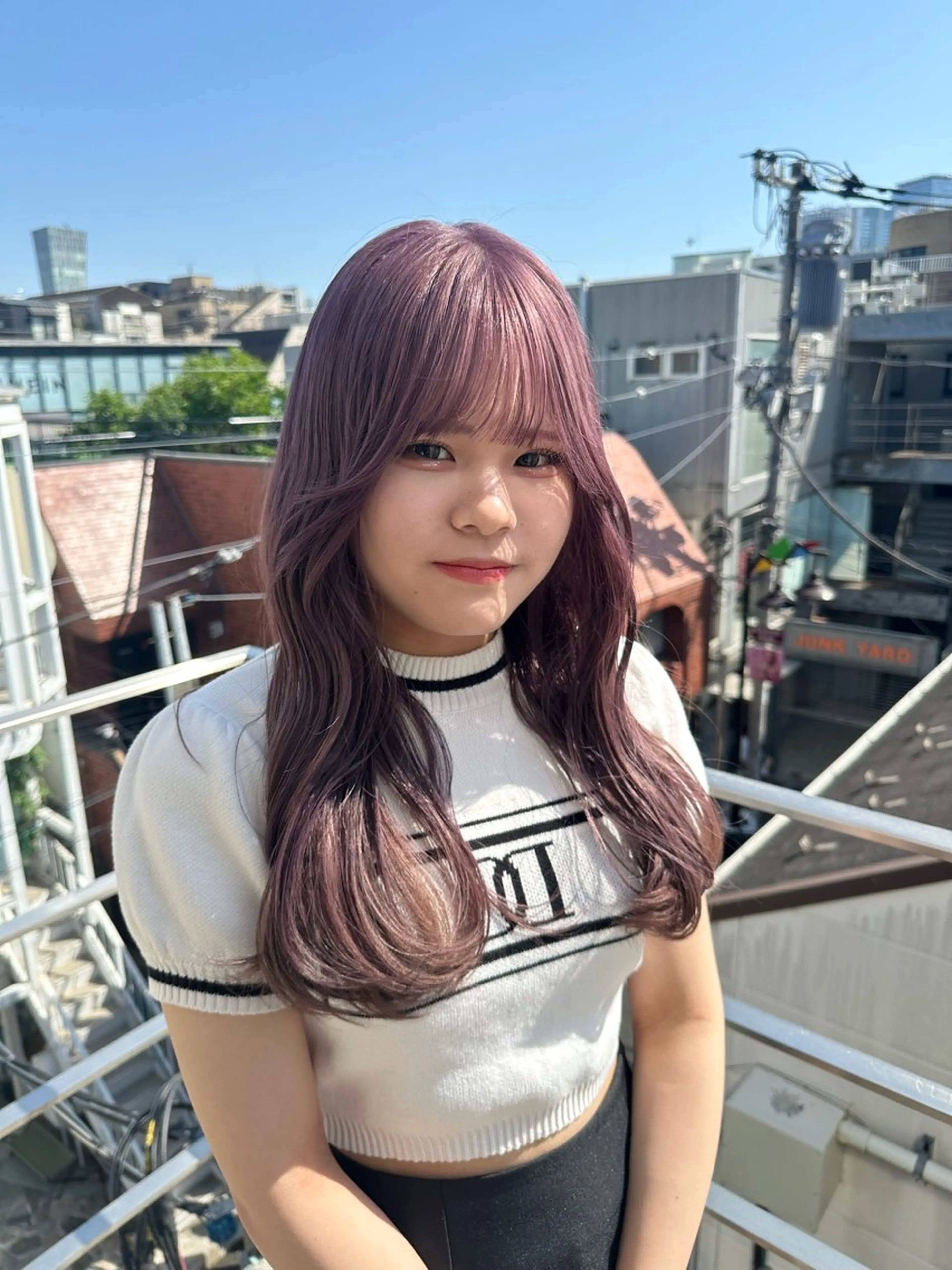 ロング カラー HANAME 原宿美容室のヘアスタイル