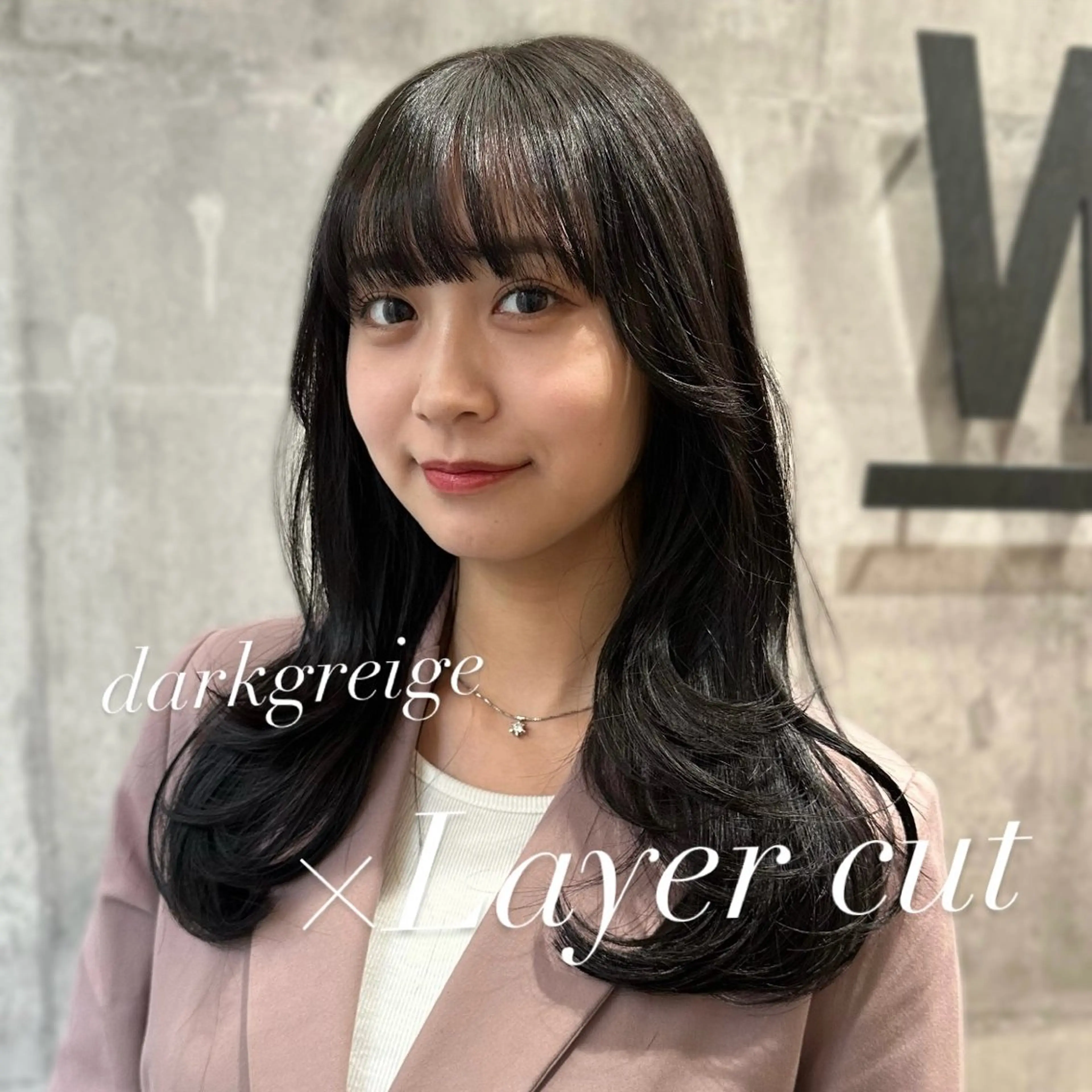 セミロング カラー 韓国𝐻𝑎𝑖𝑟 🇰🇷🖤ハラのヘアスタイル