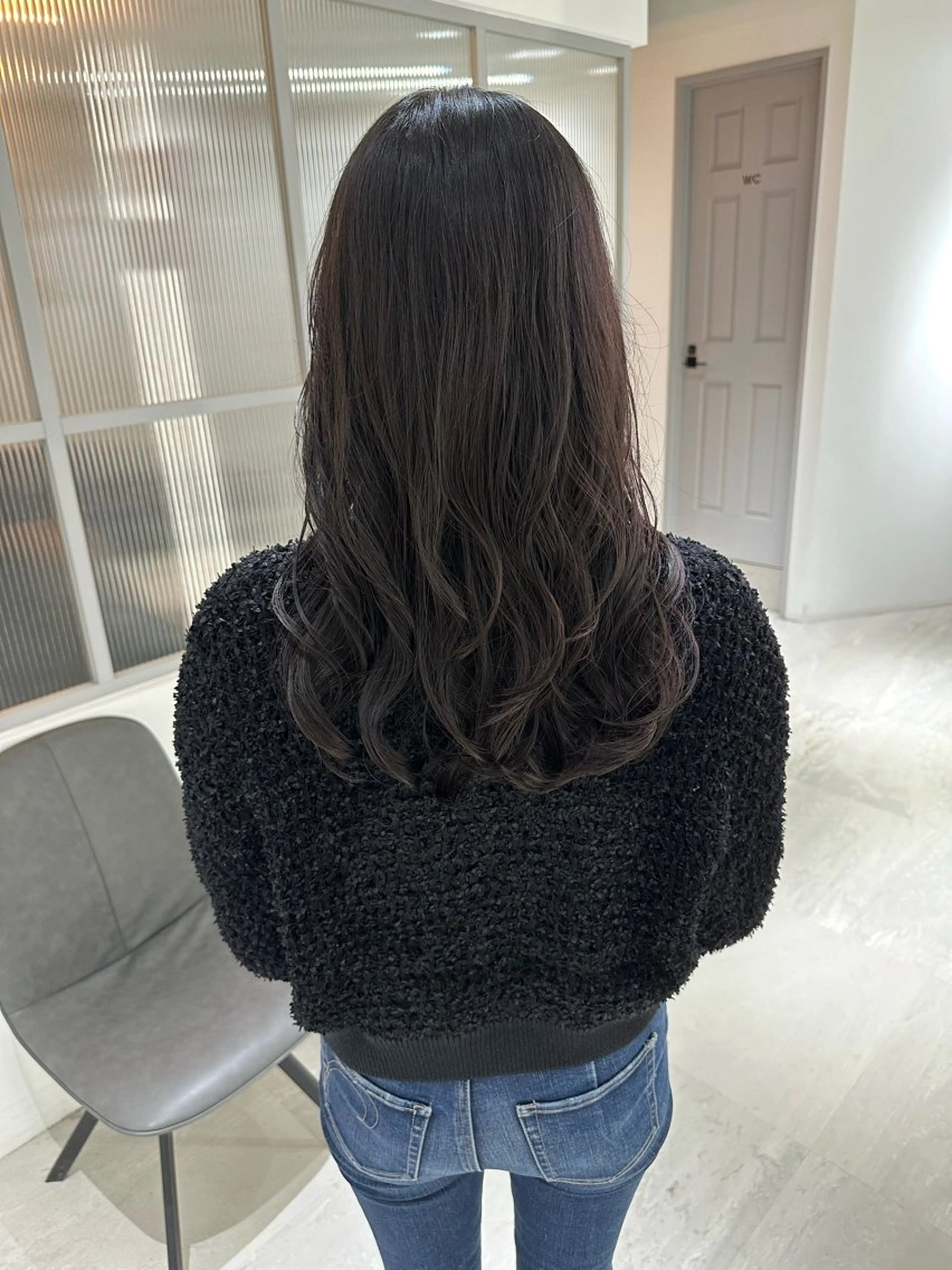 セミロング パーマ 銀座No.1髪質改善 縮毛矯正/本木のヘアスタイル