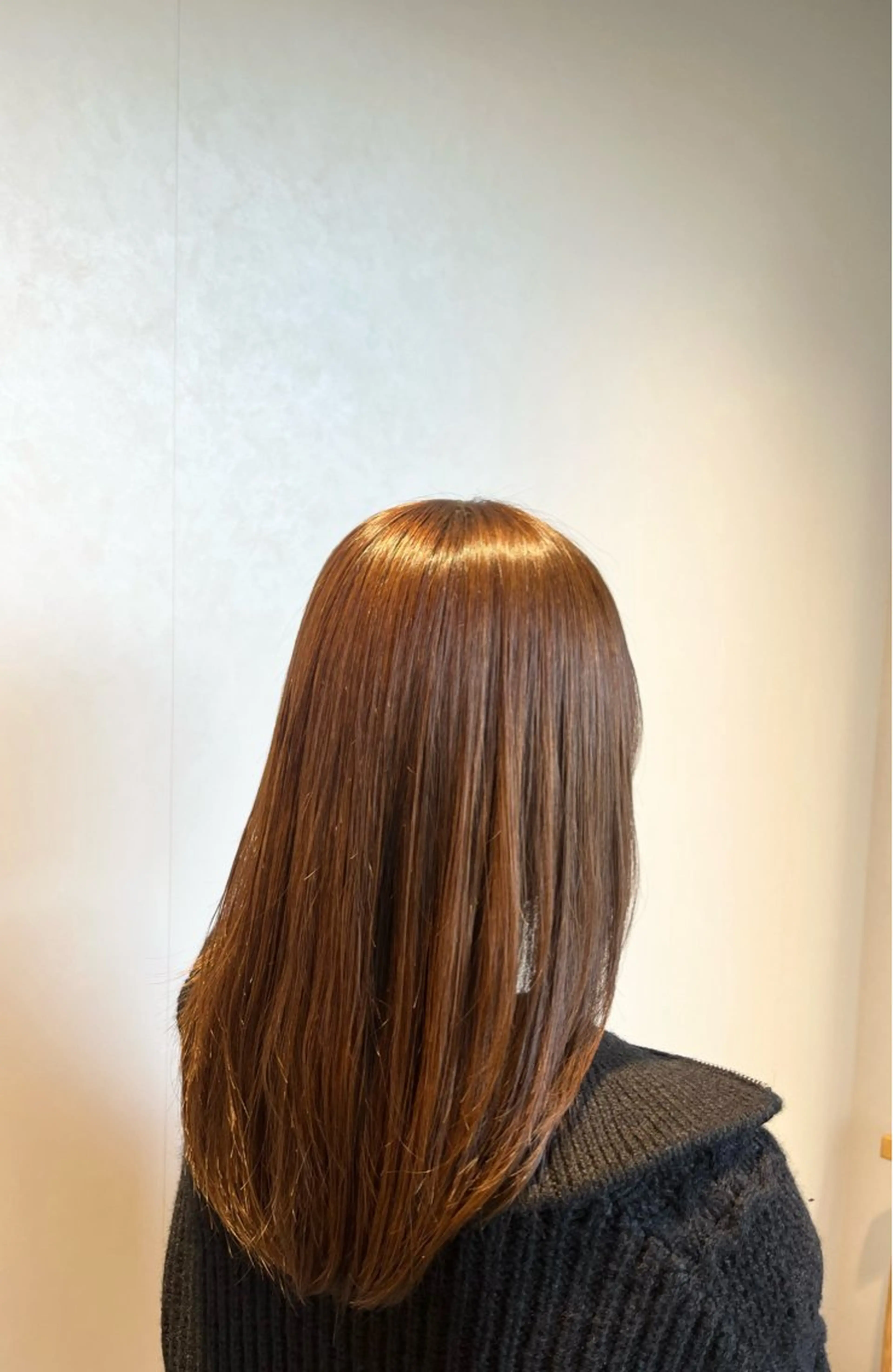 セミロング 縮毛矯正 トリートメント 大宮レイヤーカット× 透明感カラー　rioのヘアスタイル