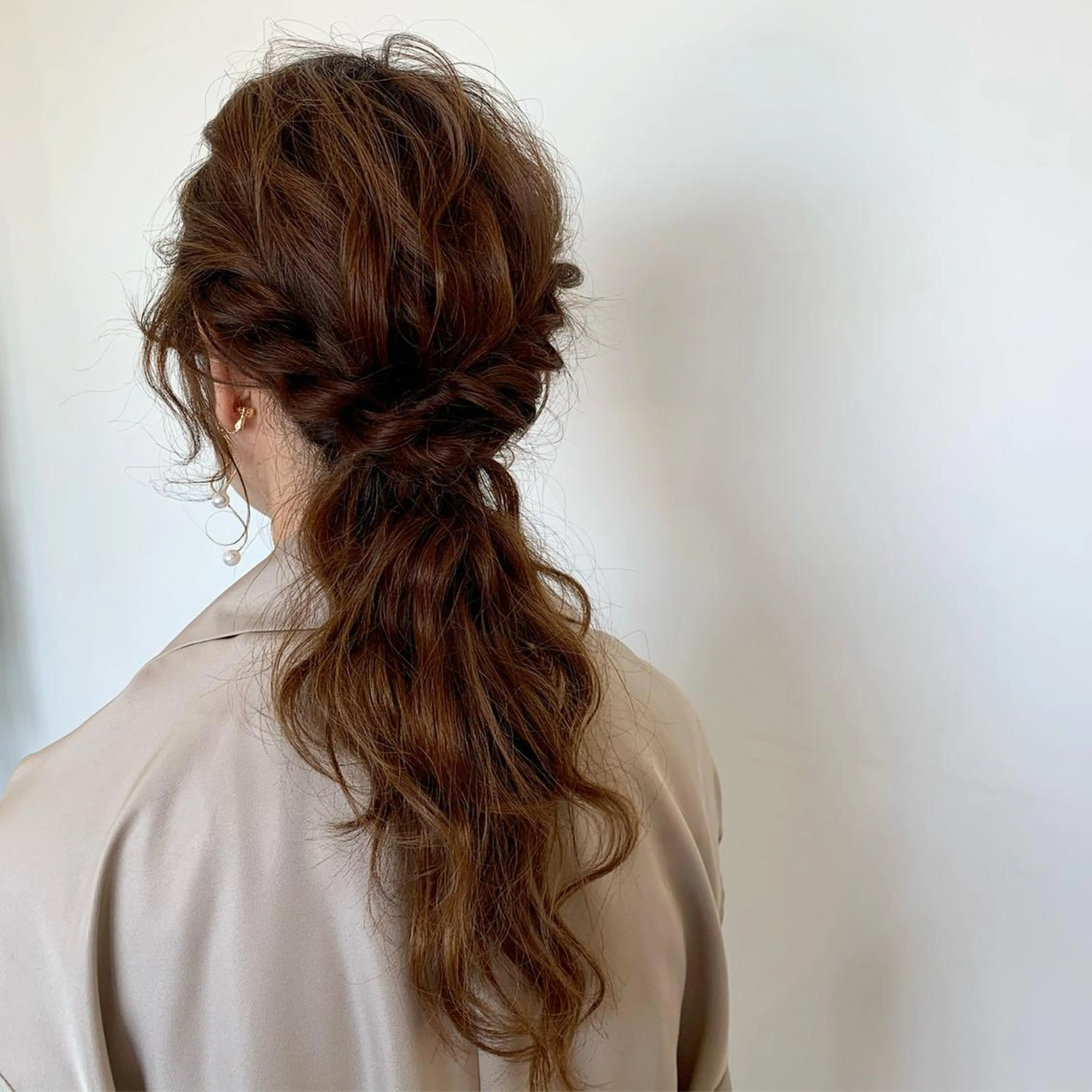 ロング ヘアアレンジ 結婚式・ブライダル ロング 甲斐 もあのヘアスタイル