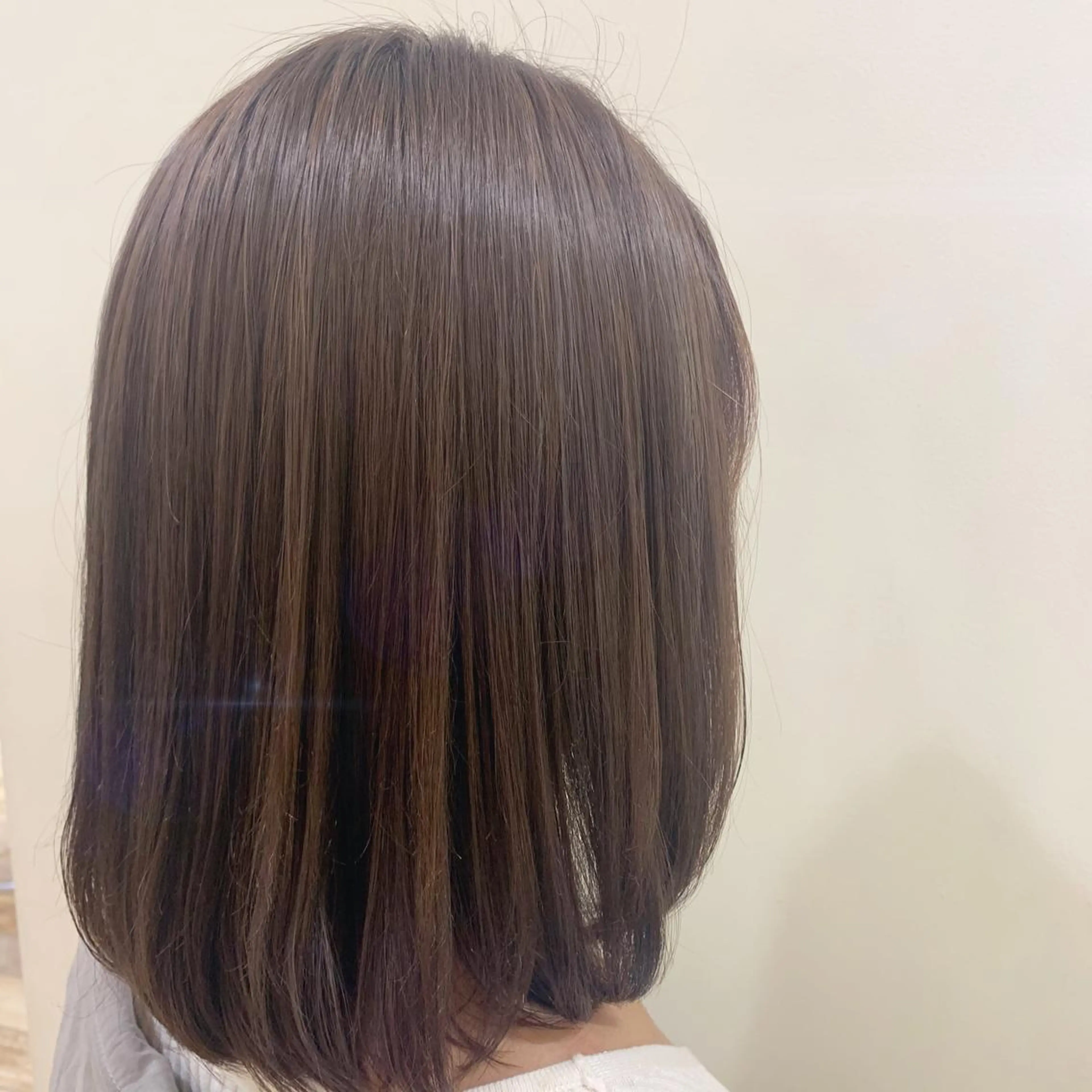 ミディアム ハイライト ボブ/美髪矯正 /佐藤　奈巳のヘアスタイル