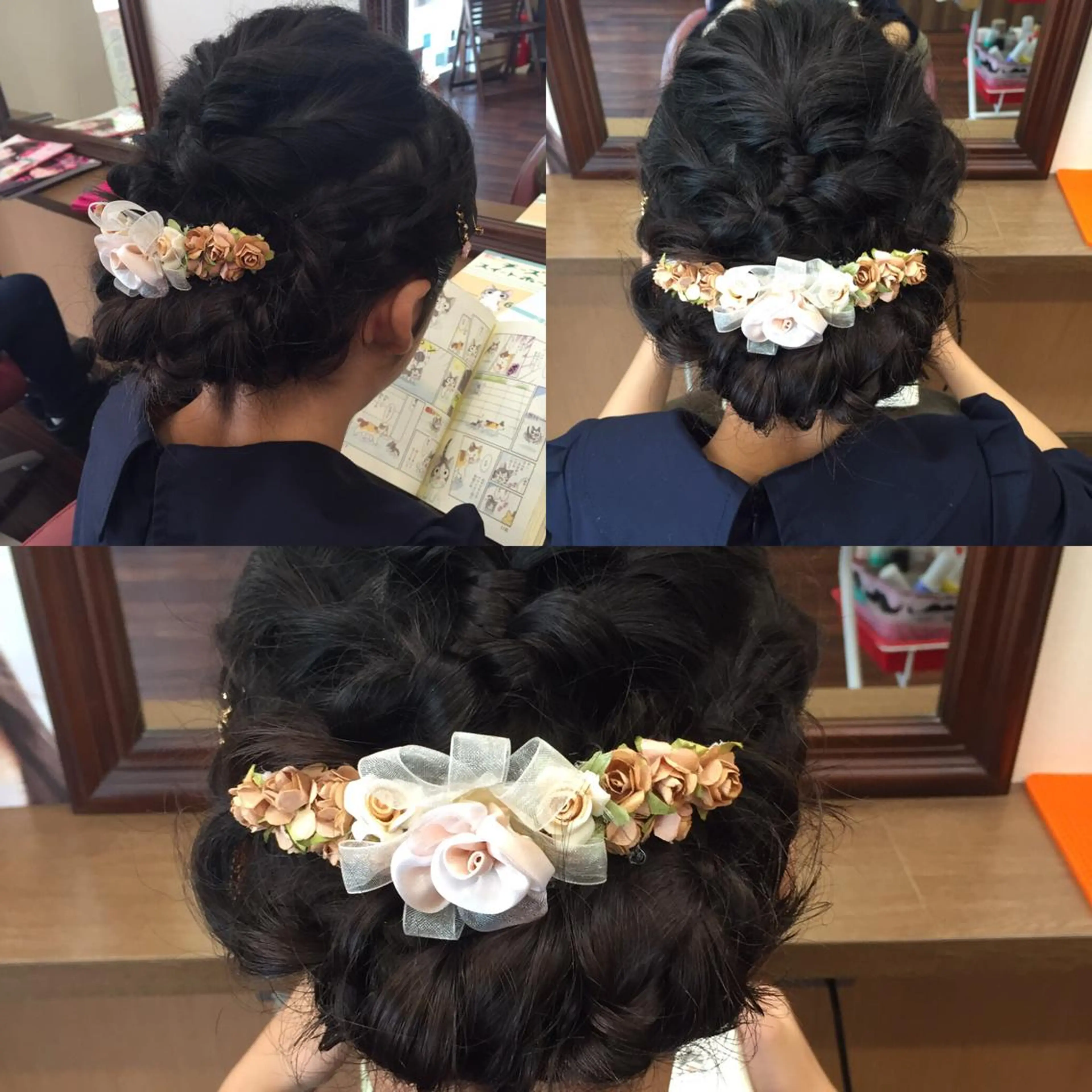 セミロング ヘアアレンジ キッズ 🍋LaLa zipangu🍋のヘアスタイル