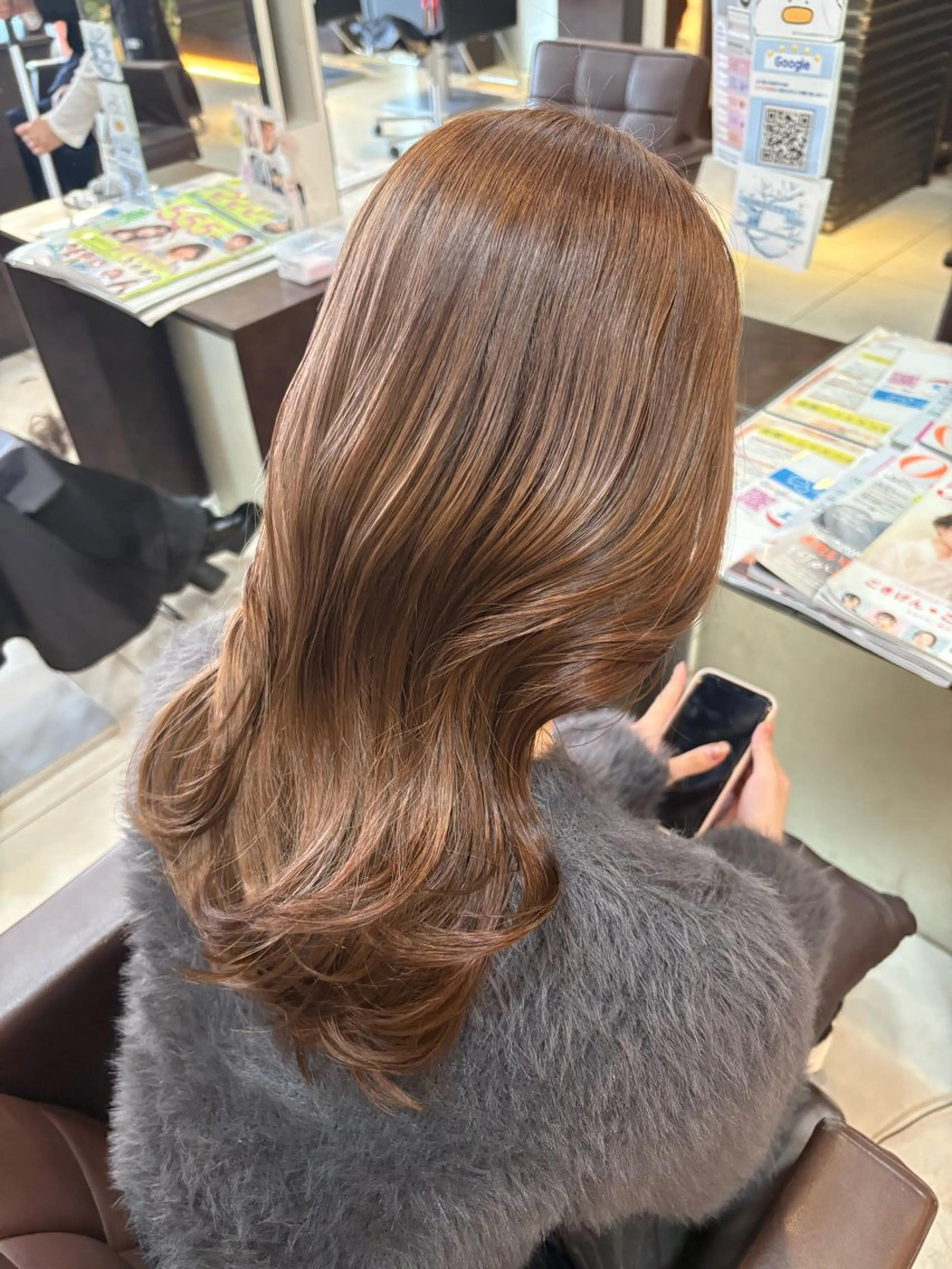 ミディアム カラー ベージュカラー 透明感カラー ミルクティーベージュ 🤎韓国ヘア ベージュ まゆか🤎のヘアスタイル